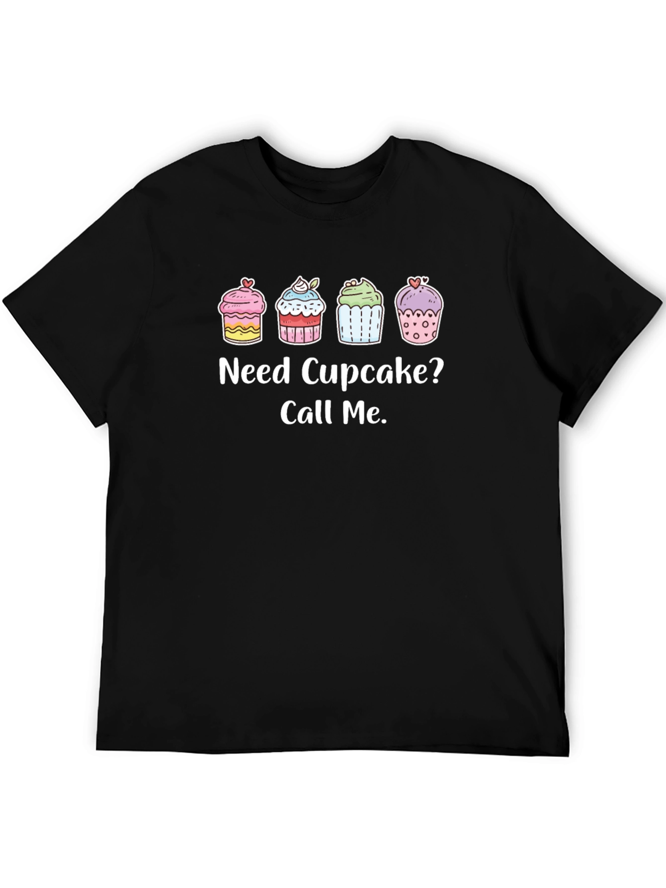 Black Need Cupcake? Graphic T-Shirt view 5