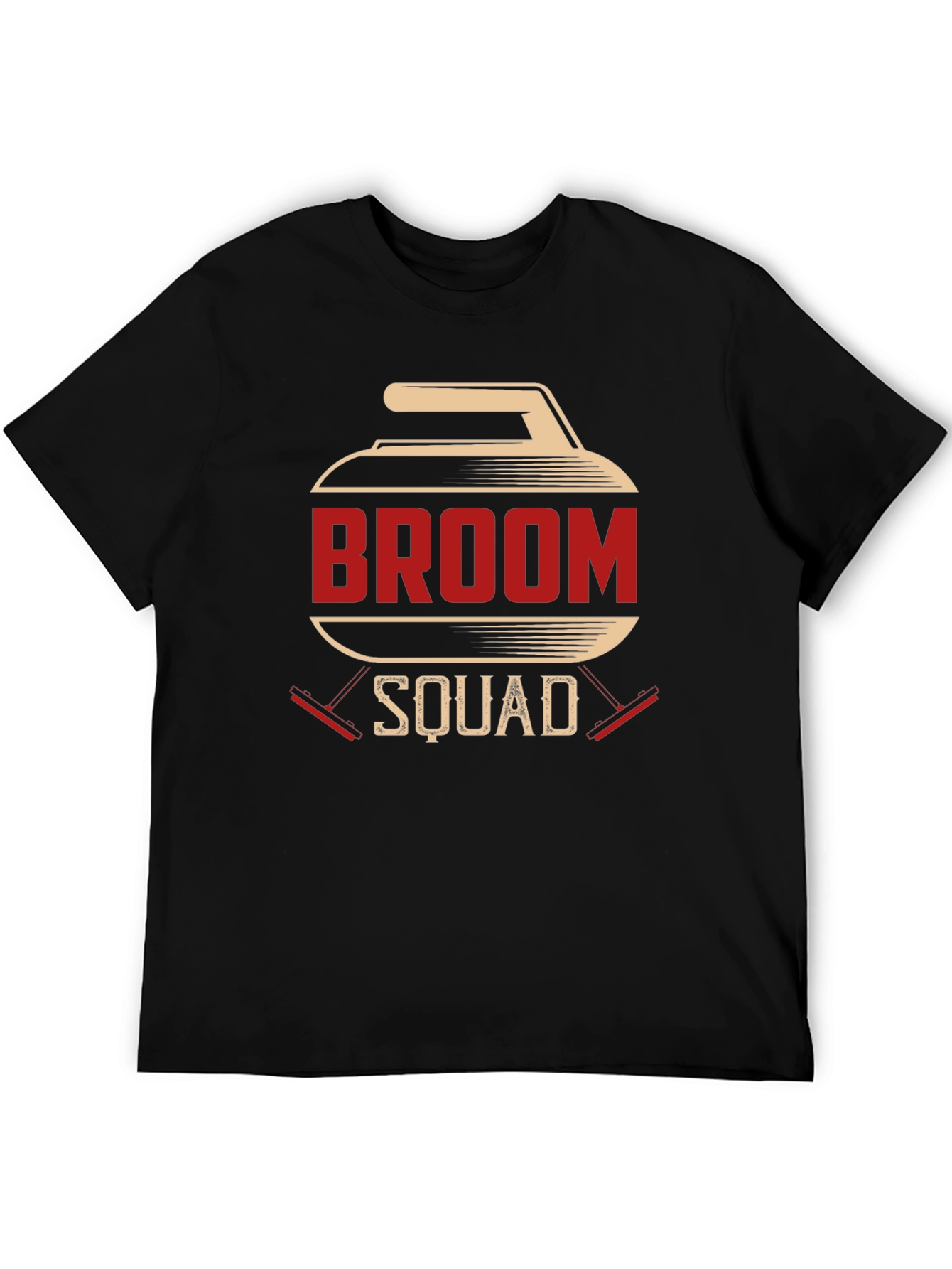 Black Broom Squad Curling T-Shirt view 5