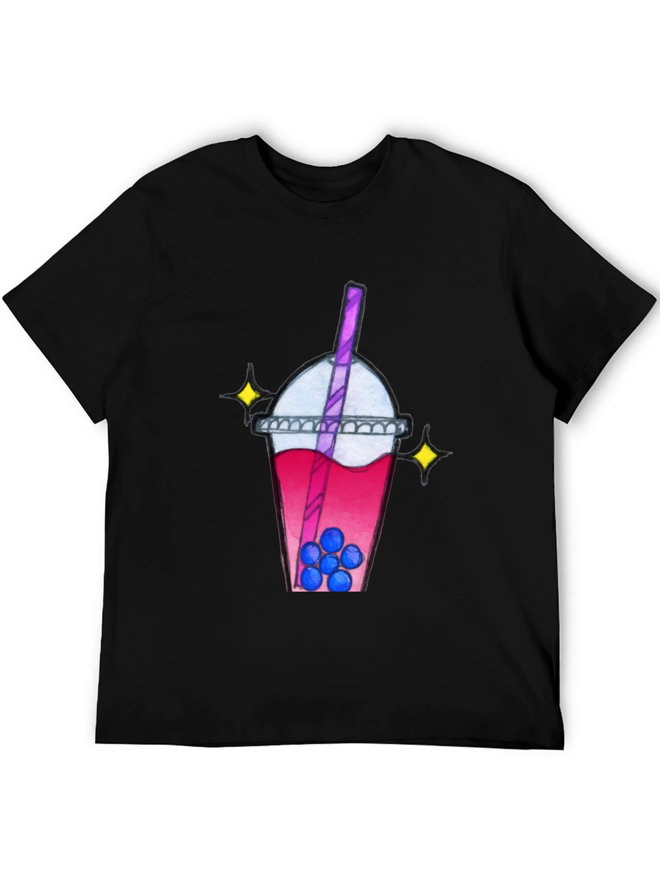 Black Boba Tea Graphic Tee view 5