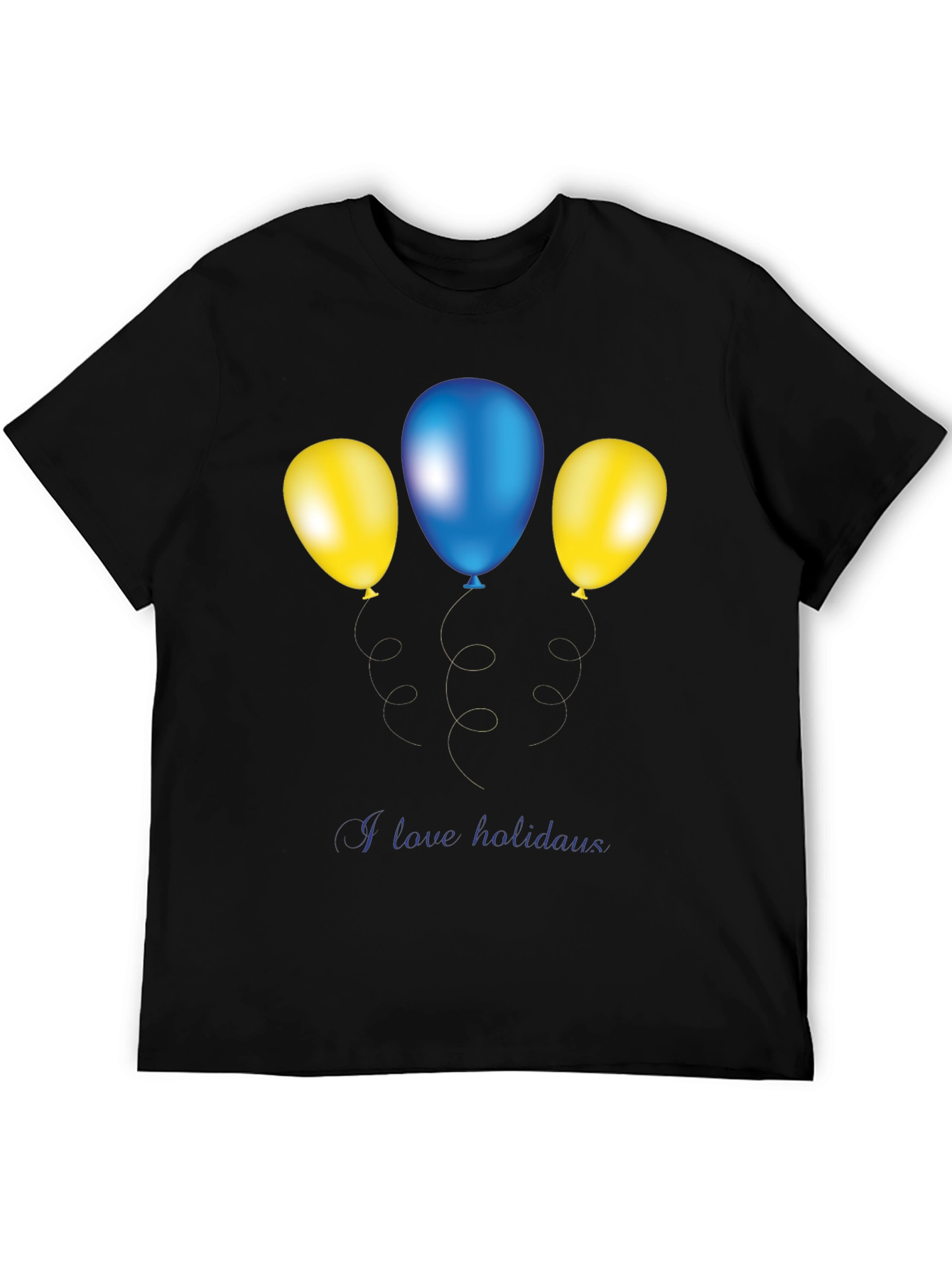 Black Festive Balloons Graphic Tee - Holiday Fun view 5