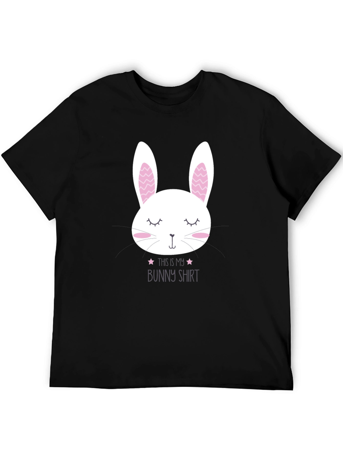 Black Bunny Shirt Cute Easter Tee view 5