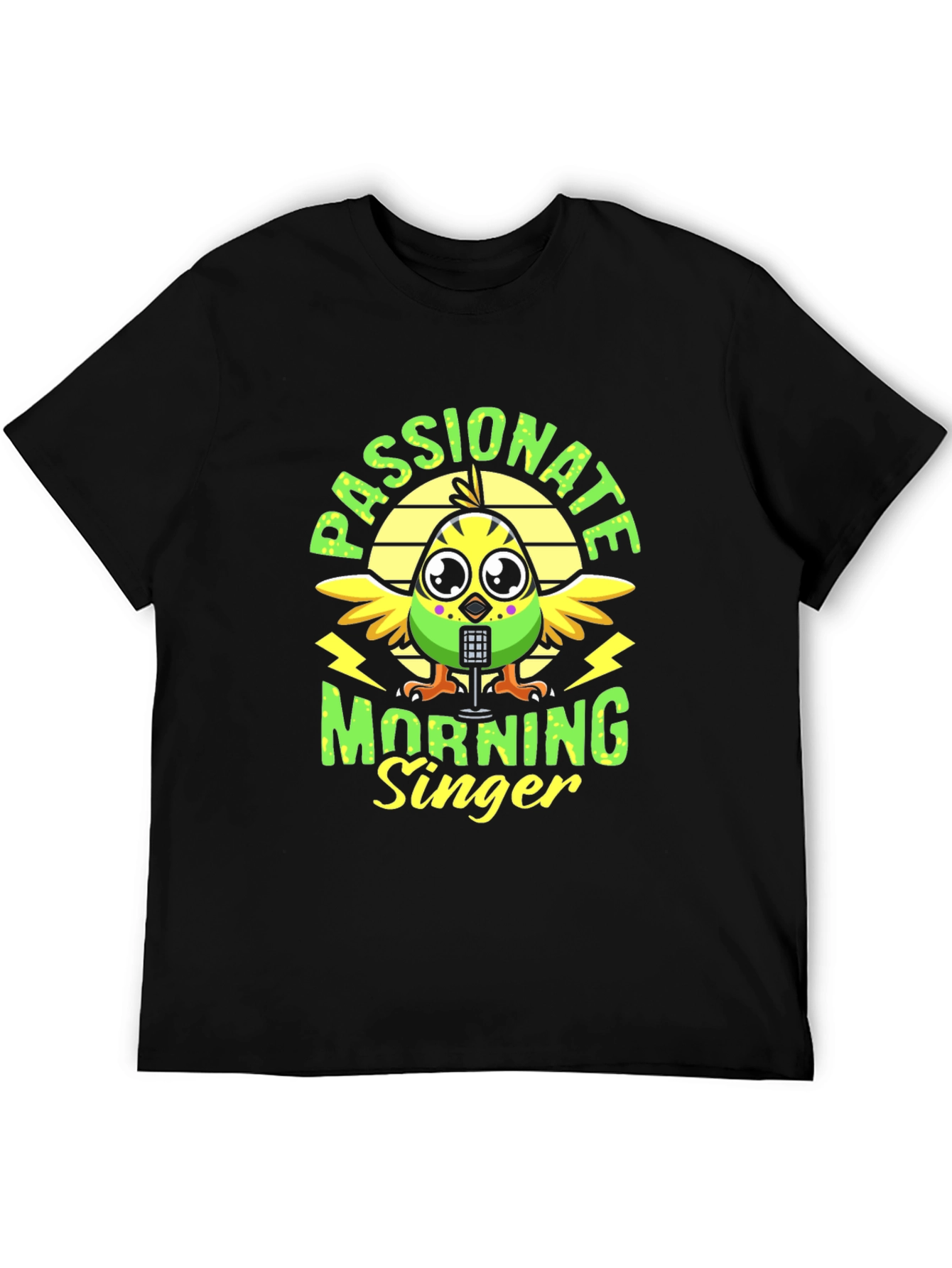 Black Passionate Morning Singer Bird Graphic Tee view 5
