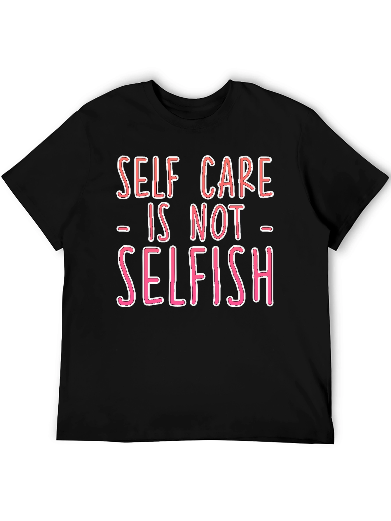Black Self Care is Not Selfish Graphic Tee - Black view 5