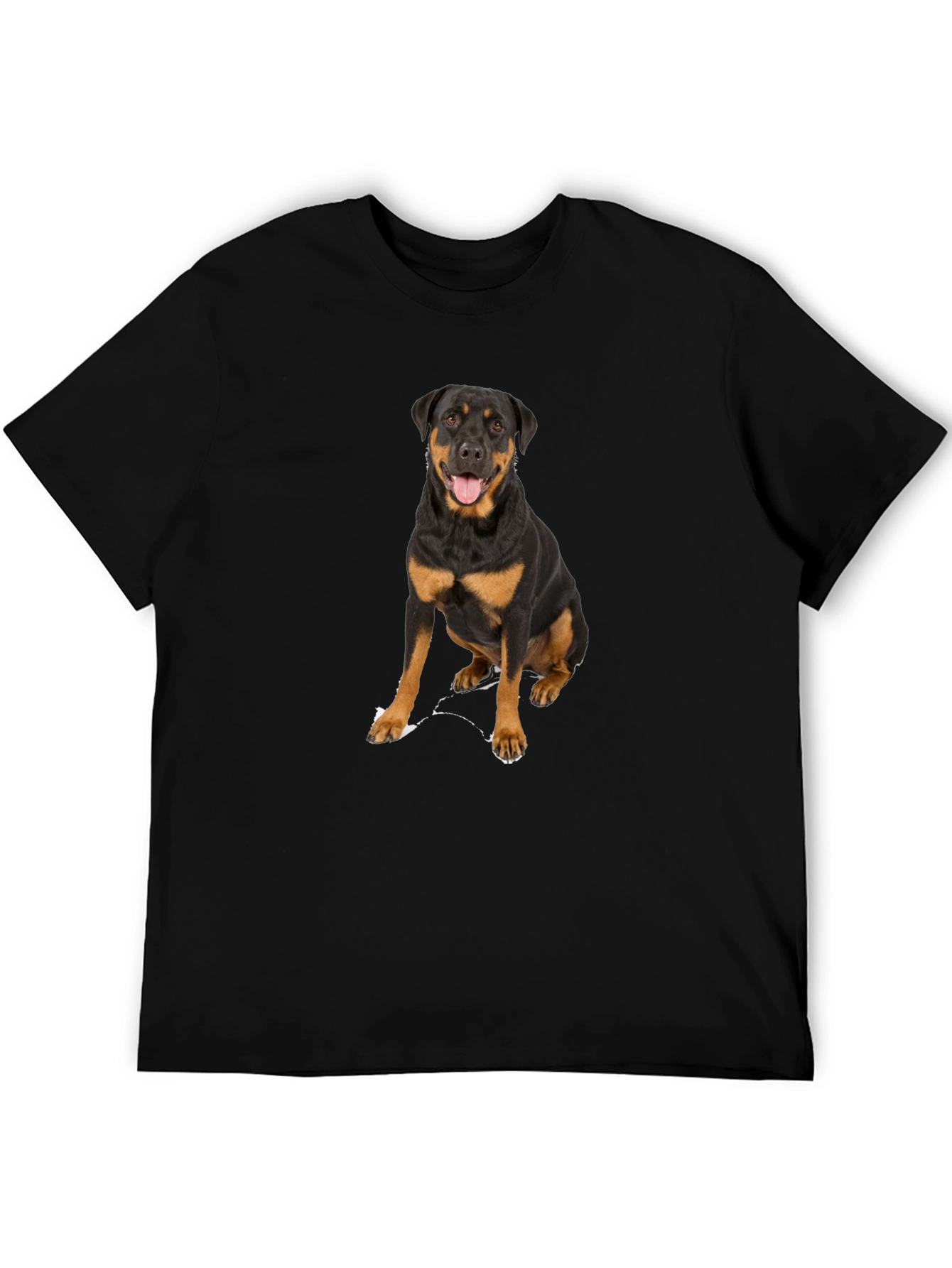 Rottweiler Dog Graphic T-Shirt - Black Cotton Tee - 5