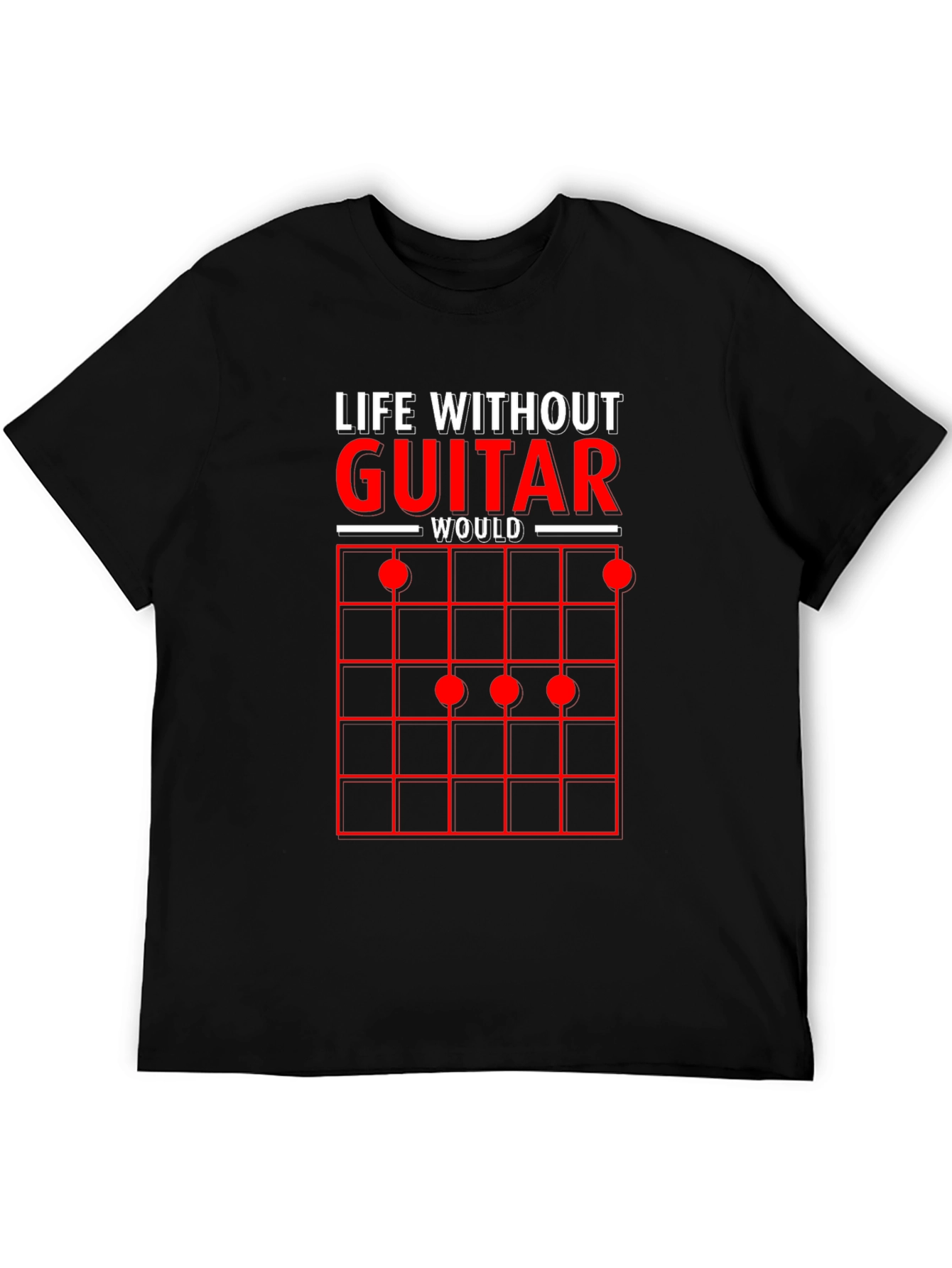 Black Life Without Guitar T-Shirt view 5