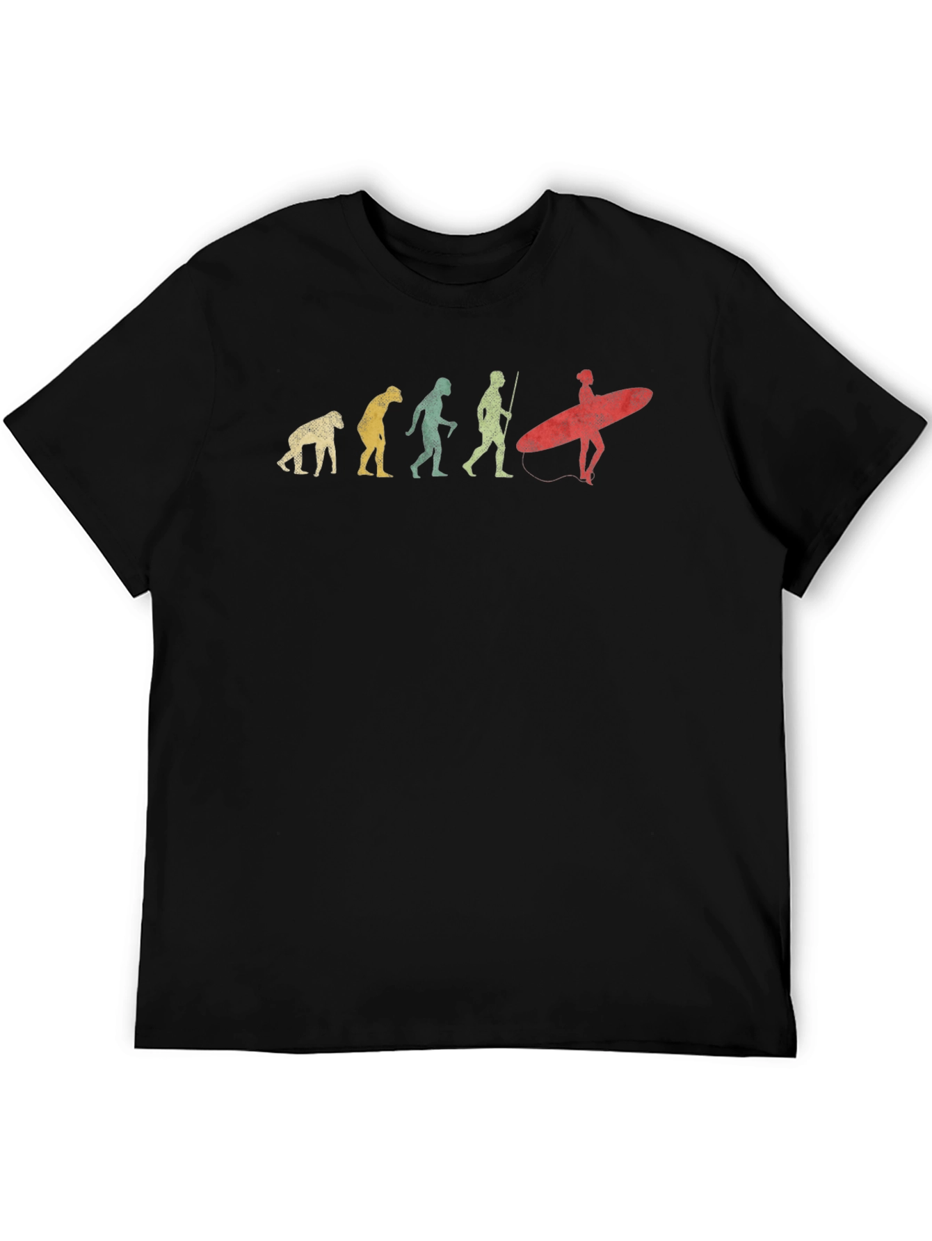 Black Evolution of Surfing T-Shirt Funny Surfer Gift view 5