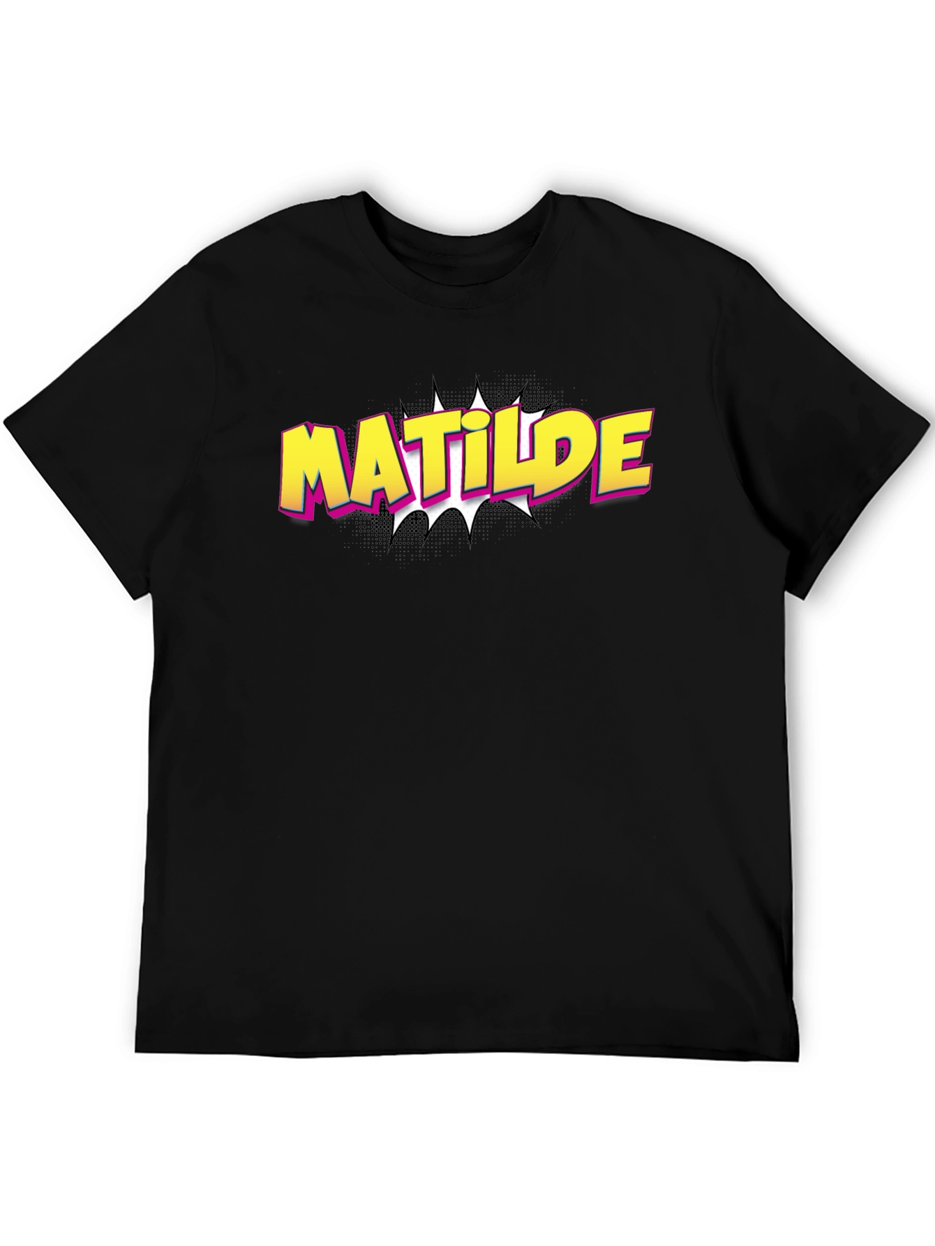 Black Matilde Comic Style Graphic Tee - Black view 5