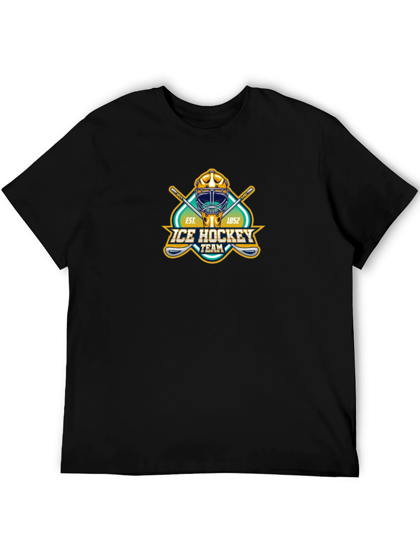 Black Ice Hockey Team Graphic T-Shirt - Vintage Style view 5