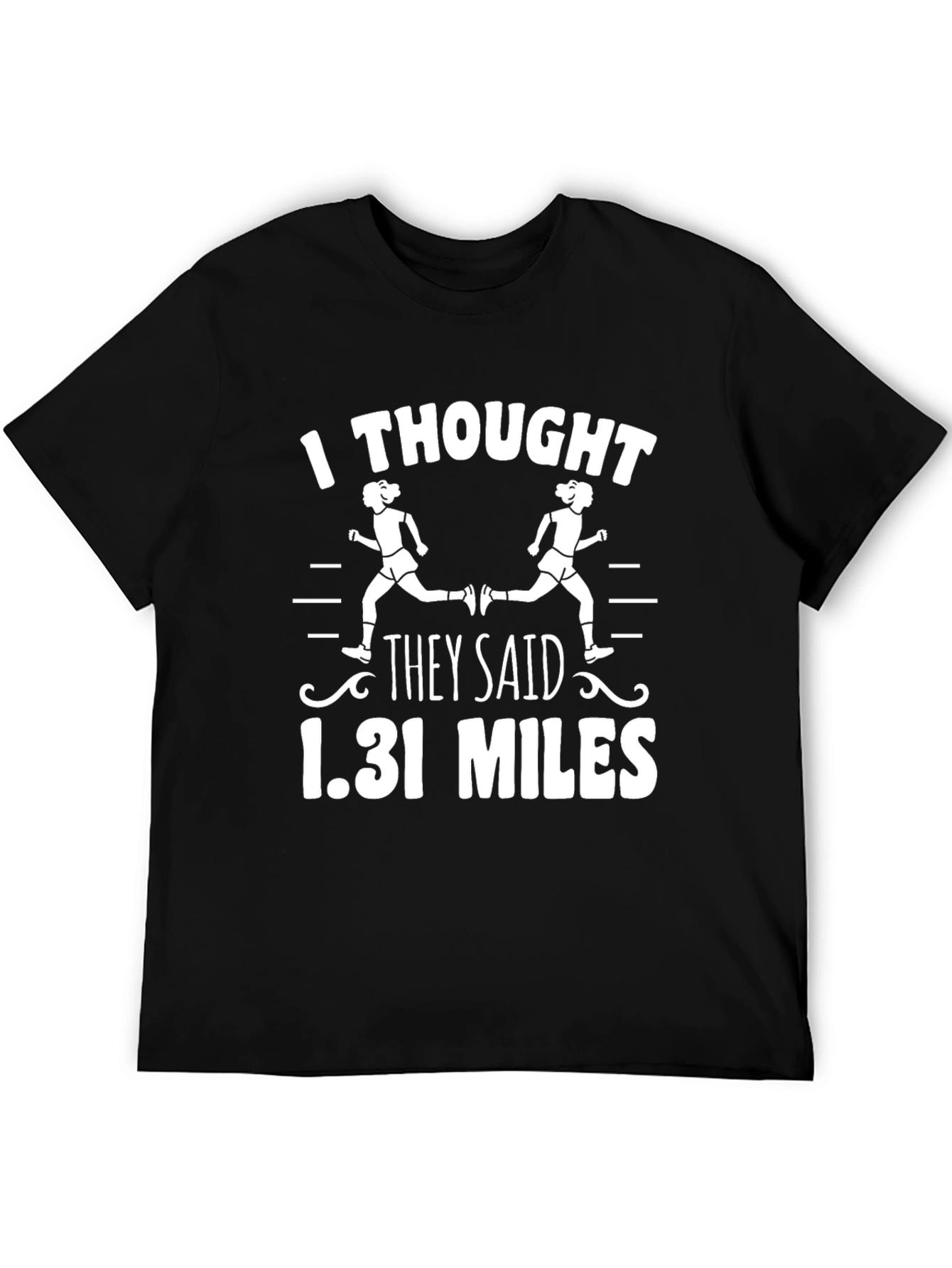 Black Funny Marathon Runner T-Shirt 13.1 Miles view 5