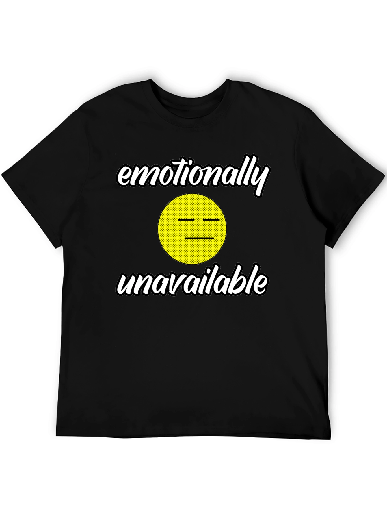 Black Emotionally Unavailable Graphic Tee - Funny Humor T-Shirt view 5