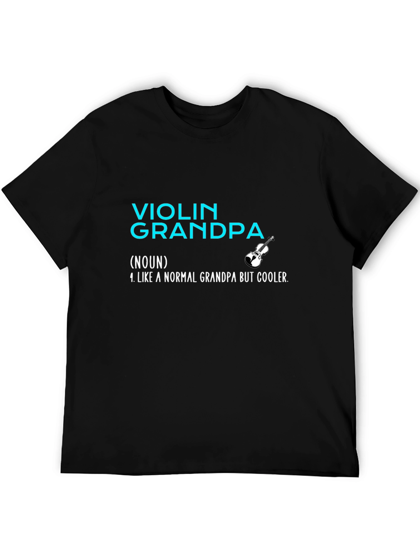 Black Violin Grandpa T-Shirt: Cool Grandfather Gift view 5