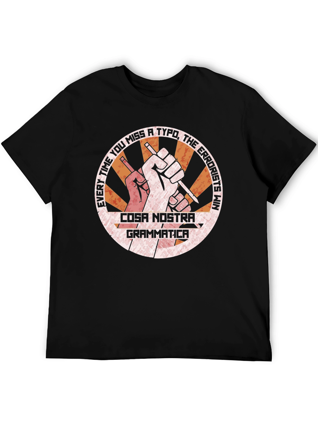 Cosa Nostra Grammatica Black T-Shirt - 5