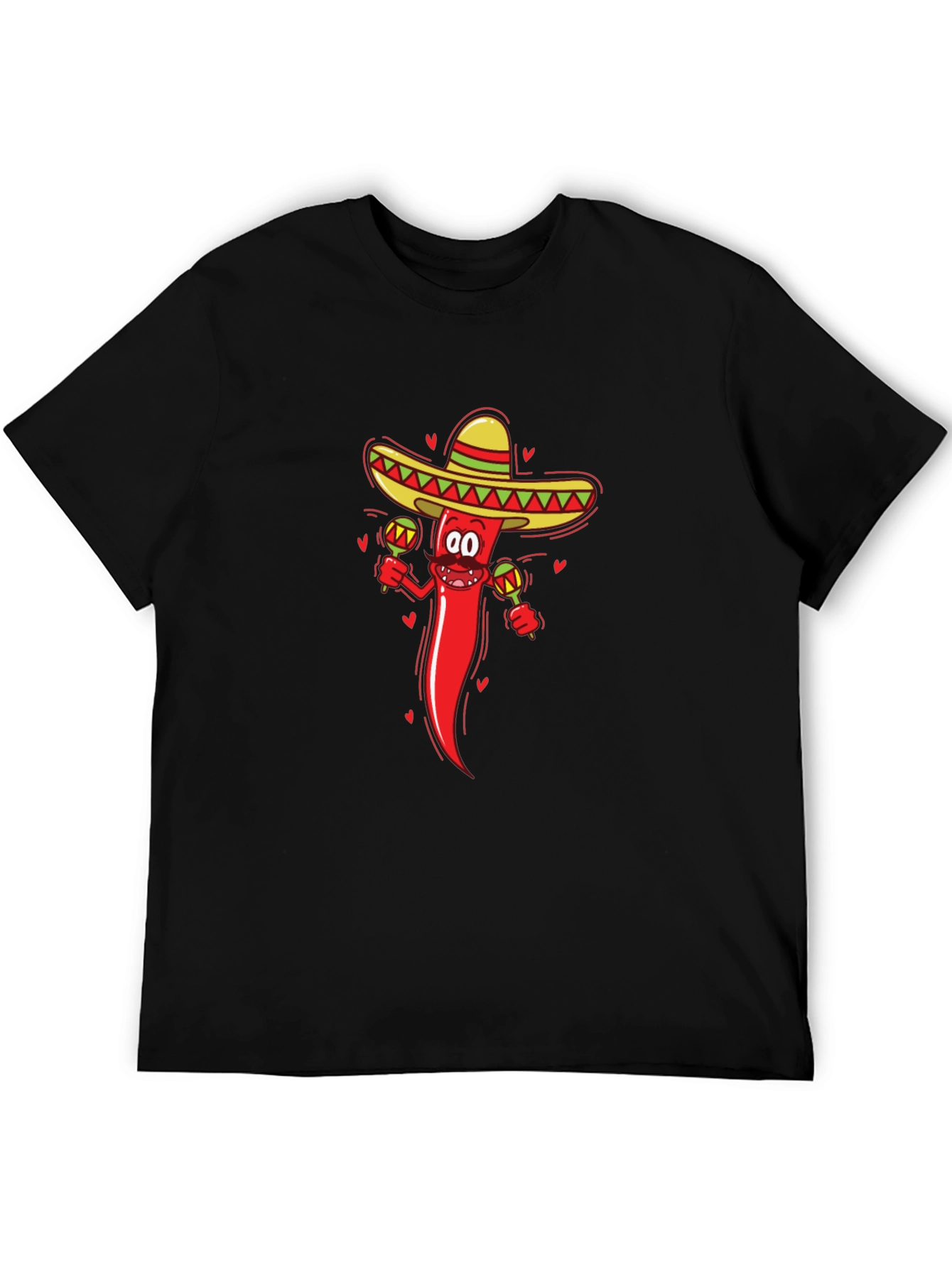Black Chili Pepper Sombrero Graphic Tee view 5