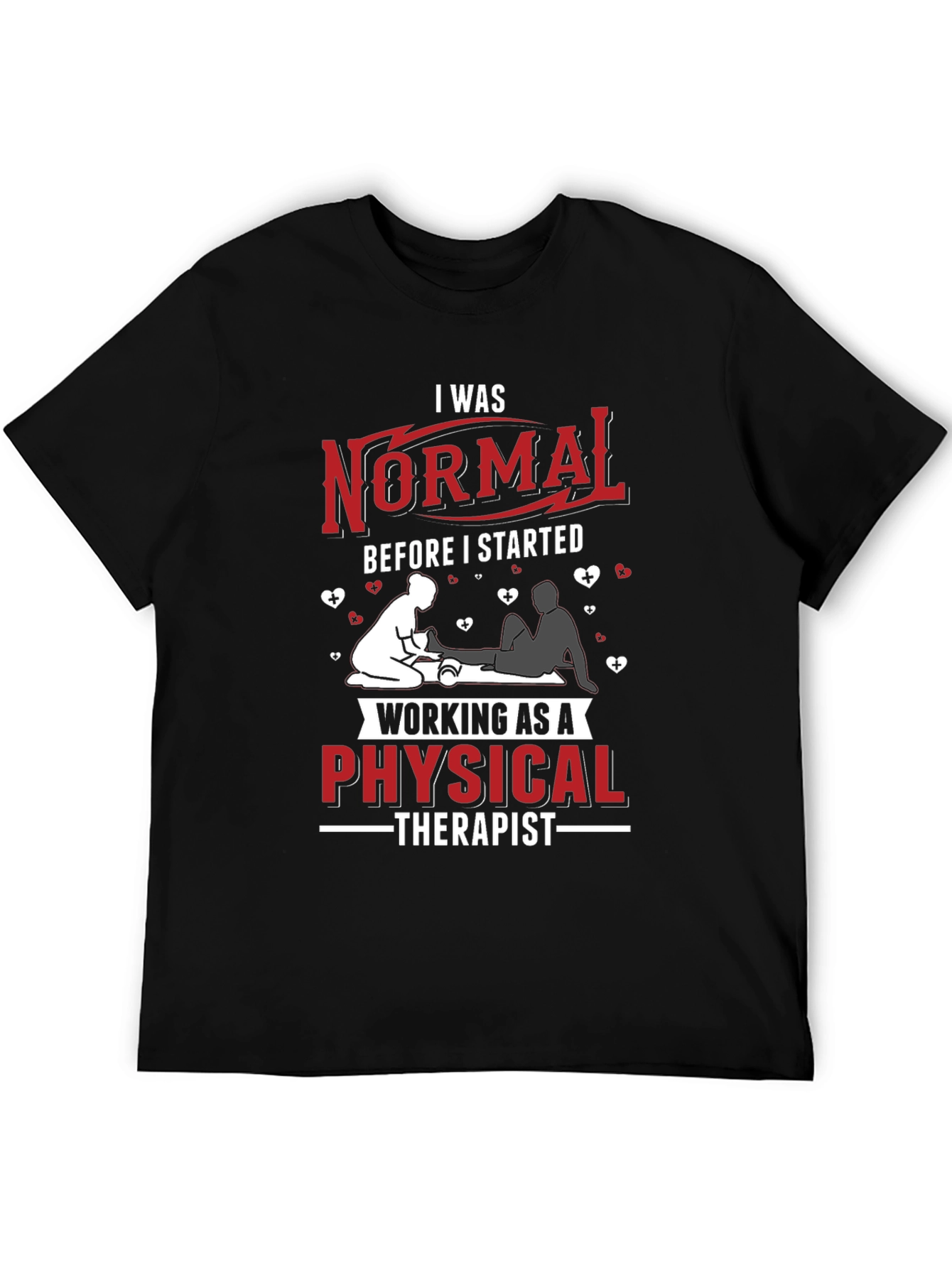 Black Physical Therapist Novelty Graphic T-Shirt view 5