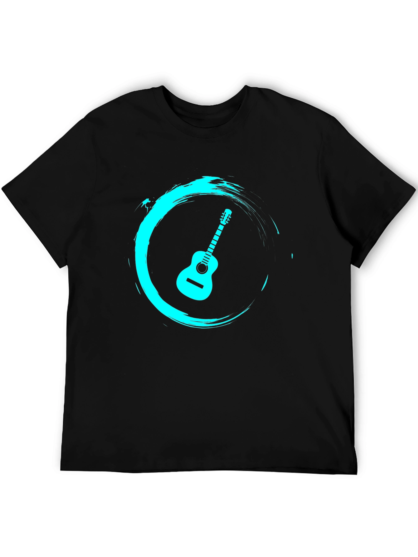 Black Acoustic Guitar Graphic Tee - Stylish and Unique view 5