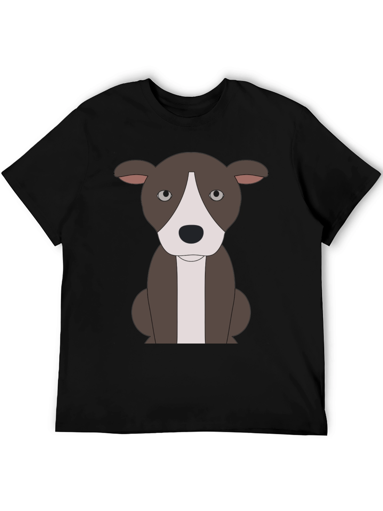 Black Cartoon Pitbull T-Shirt - Black view 5