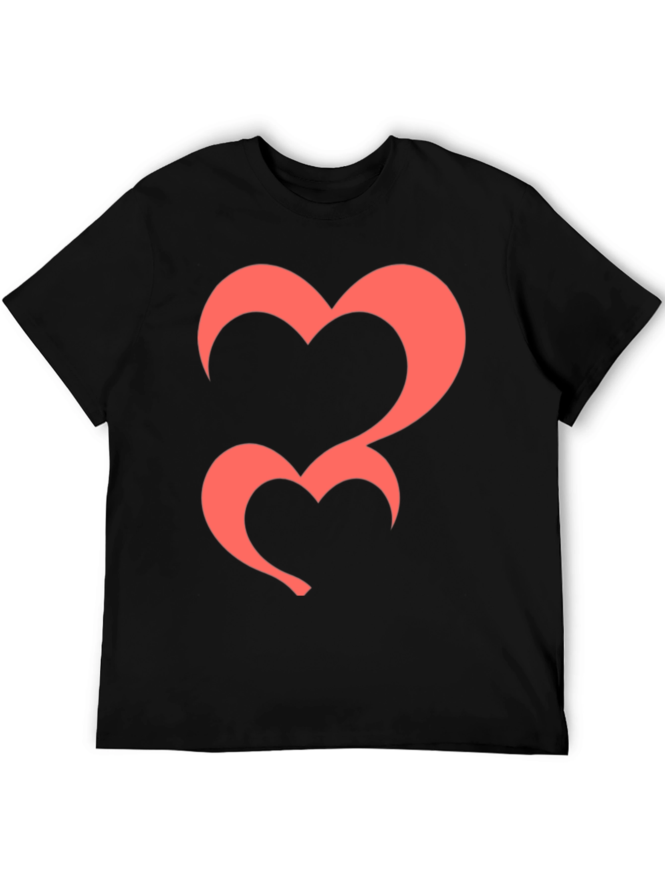 Black Heart Graphic Tee - Black Casual T-Shirt view 5