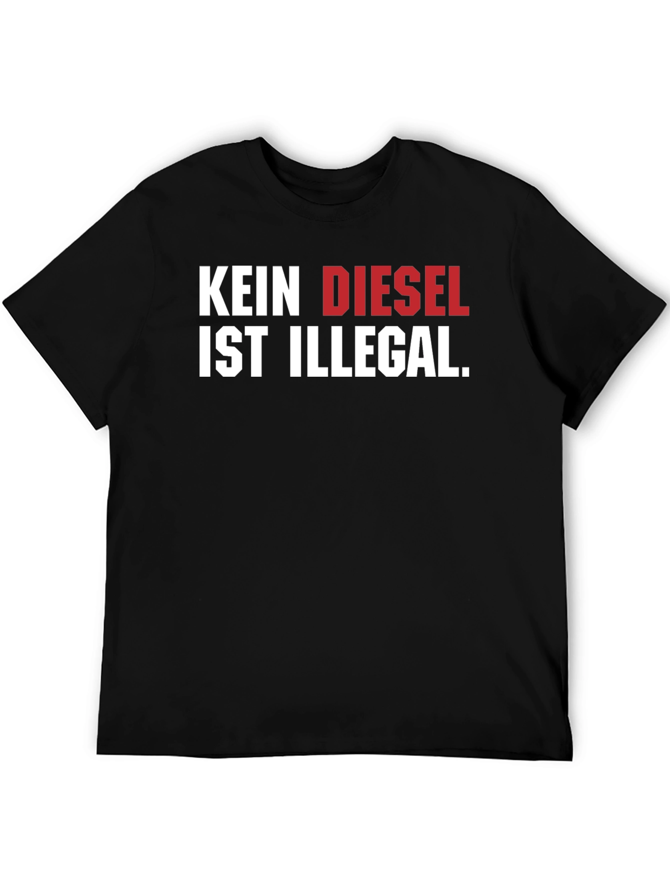Black Kein Diesel Ist Illegal T-Shirt - Black view 5
