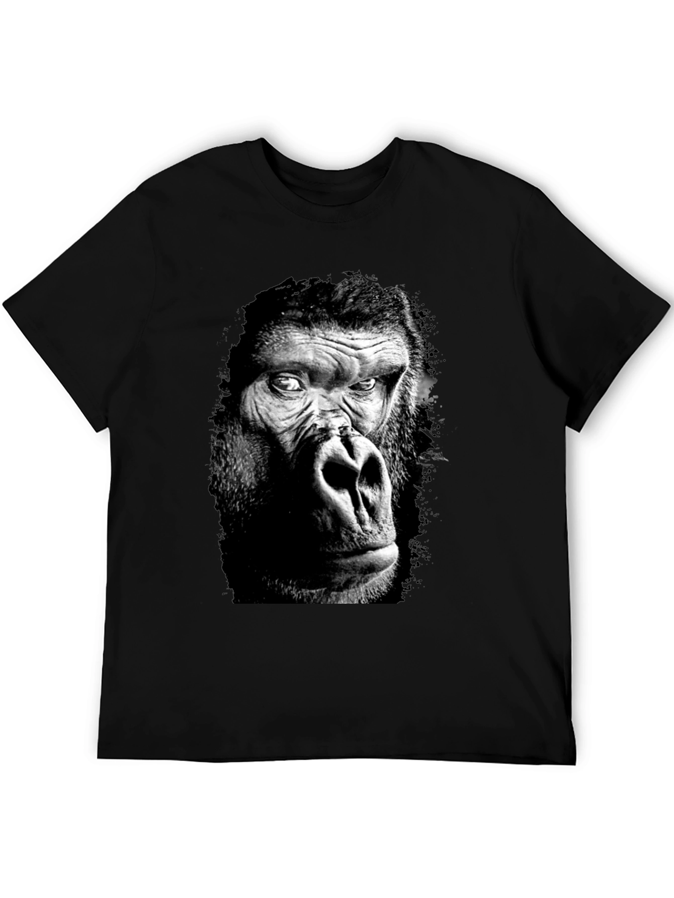 Black Gorilla Graphic Black T-Shirt view 5