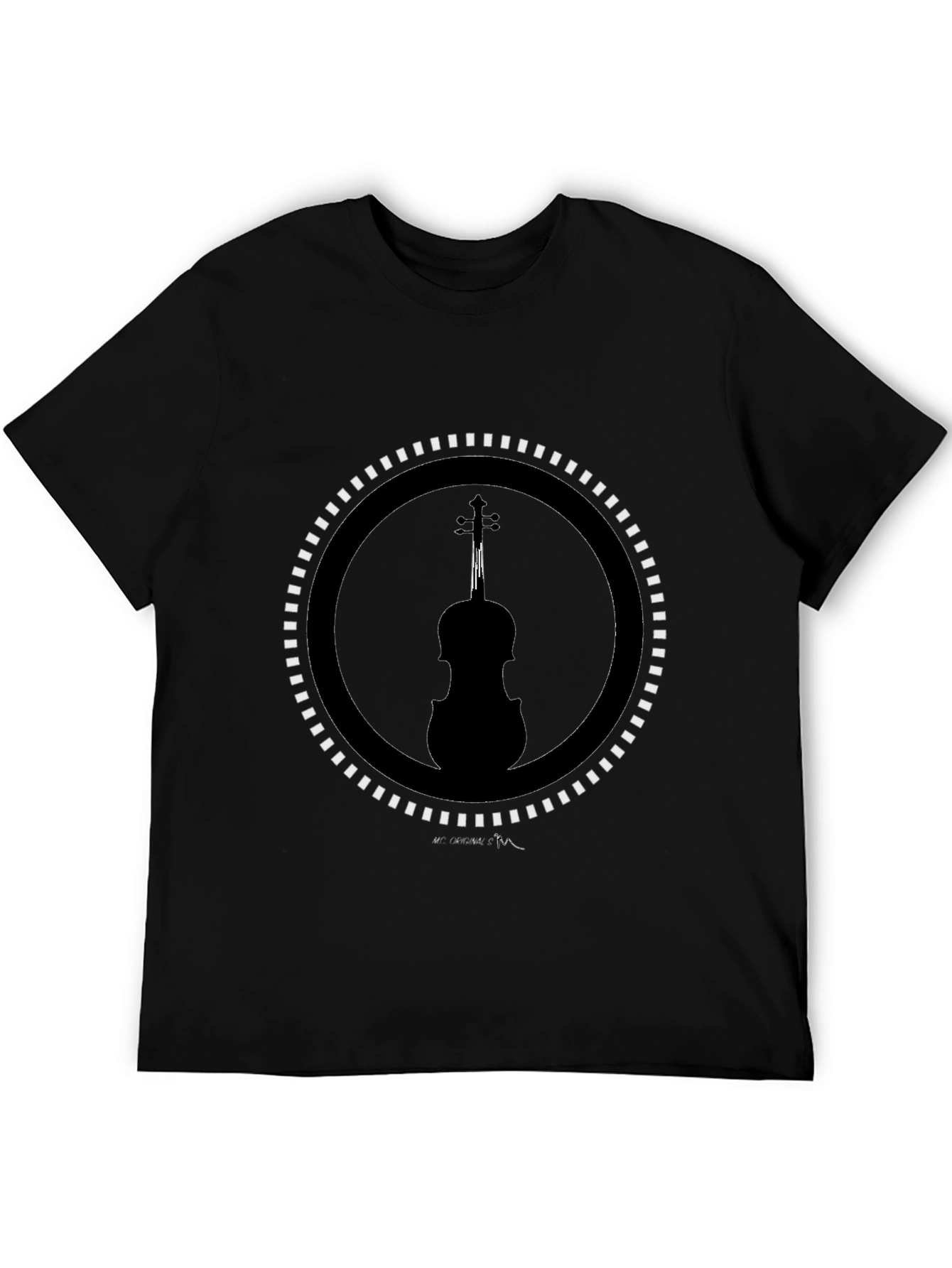 Black Violin Silhouette Graphic Tee - Stylish Music Lover Shirt view 5