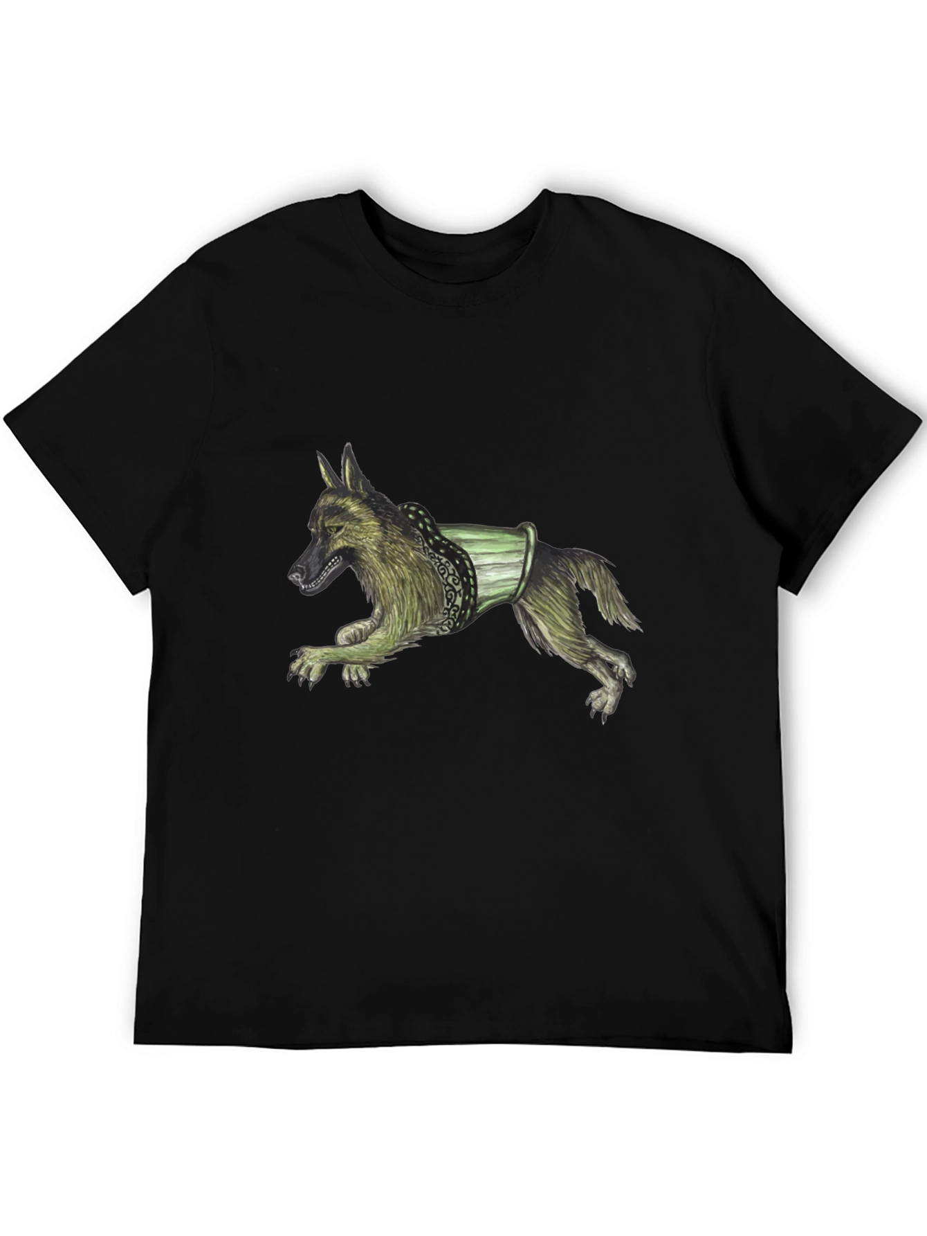 Black Dog Graphic Print Black T-Shirt view 5