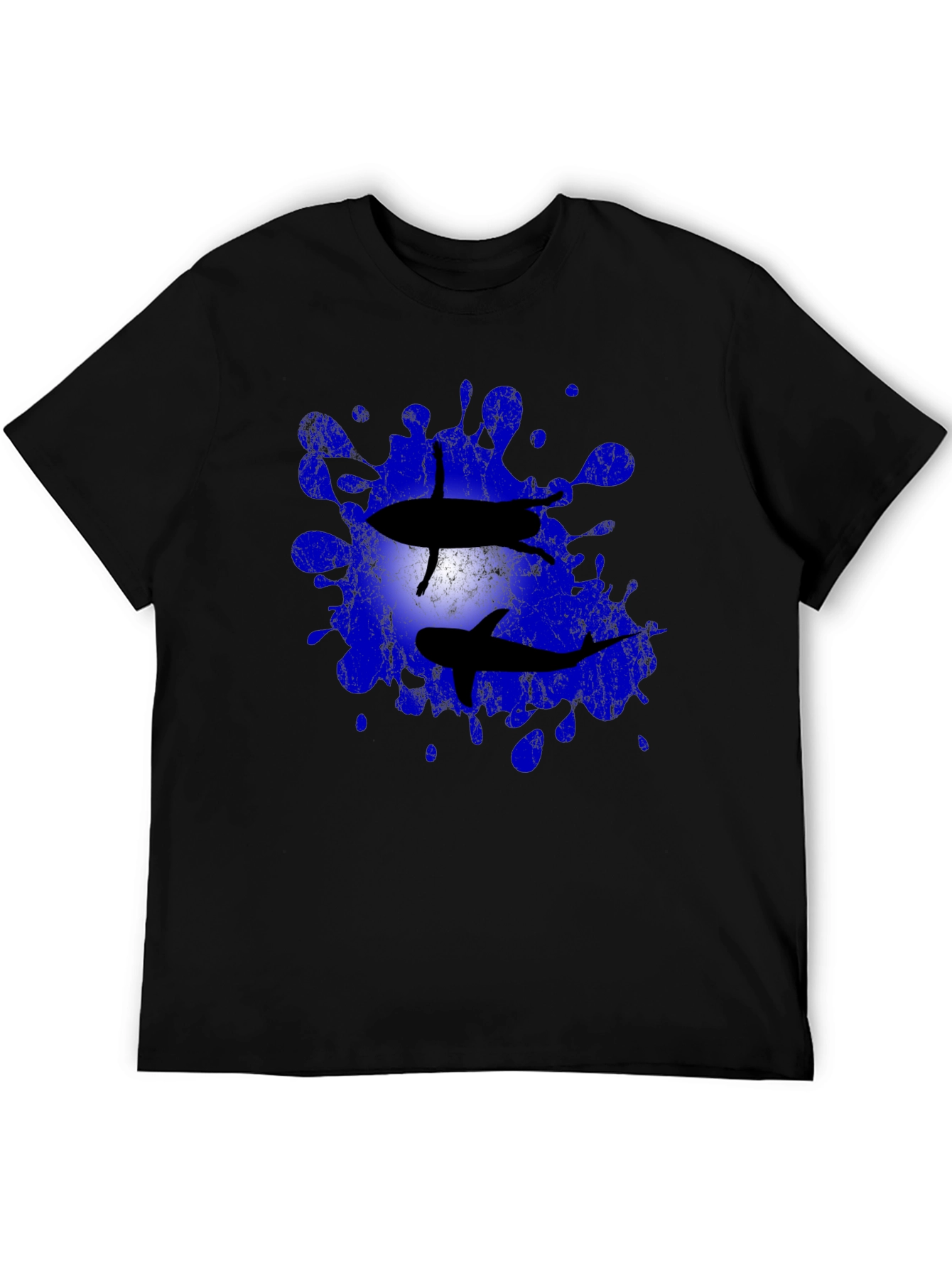 Black Shark Splash Tee - Unique Graphic T-Shirt view 5