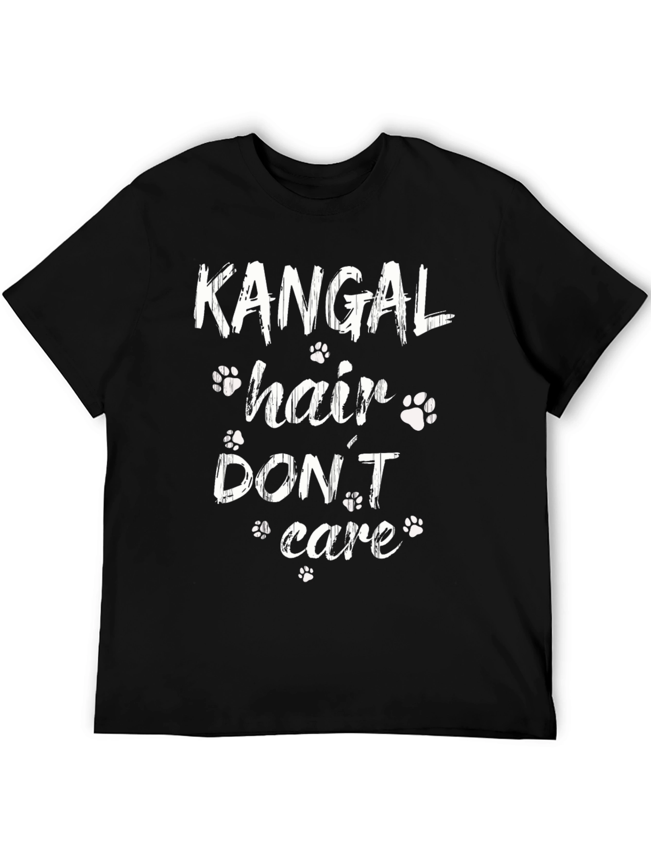 Black Kangal Hair Don't Care Graphic Tee - Black Cotton Blend view 5