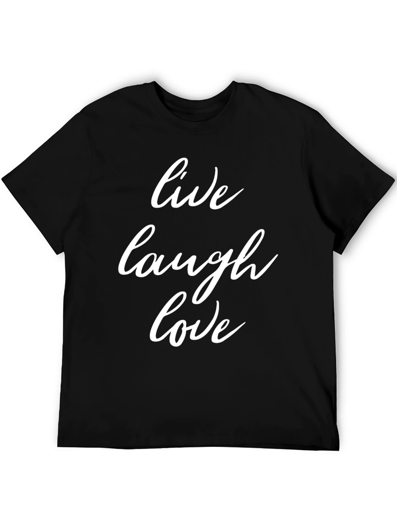 Black Live Laugh Love Black Graphic Tee view 5