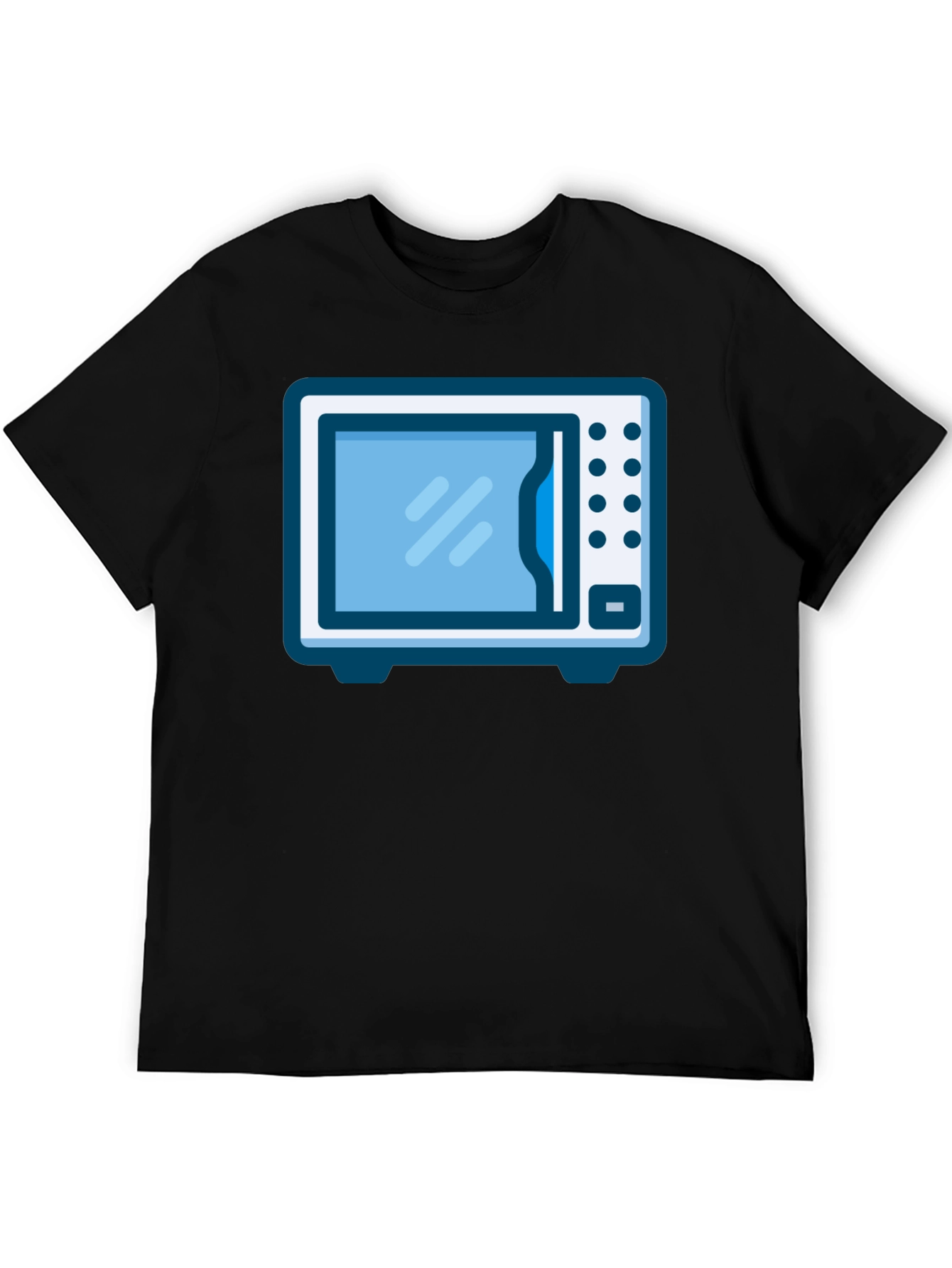 Black Microwave T-Shirt - Funny Cooking Shirt view 5