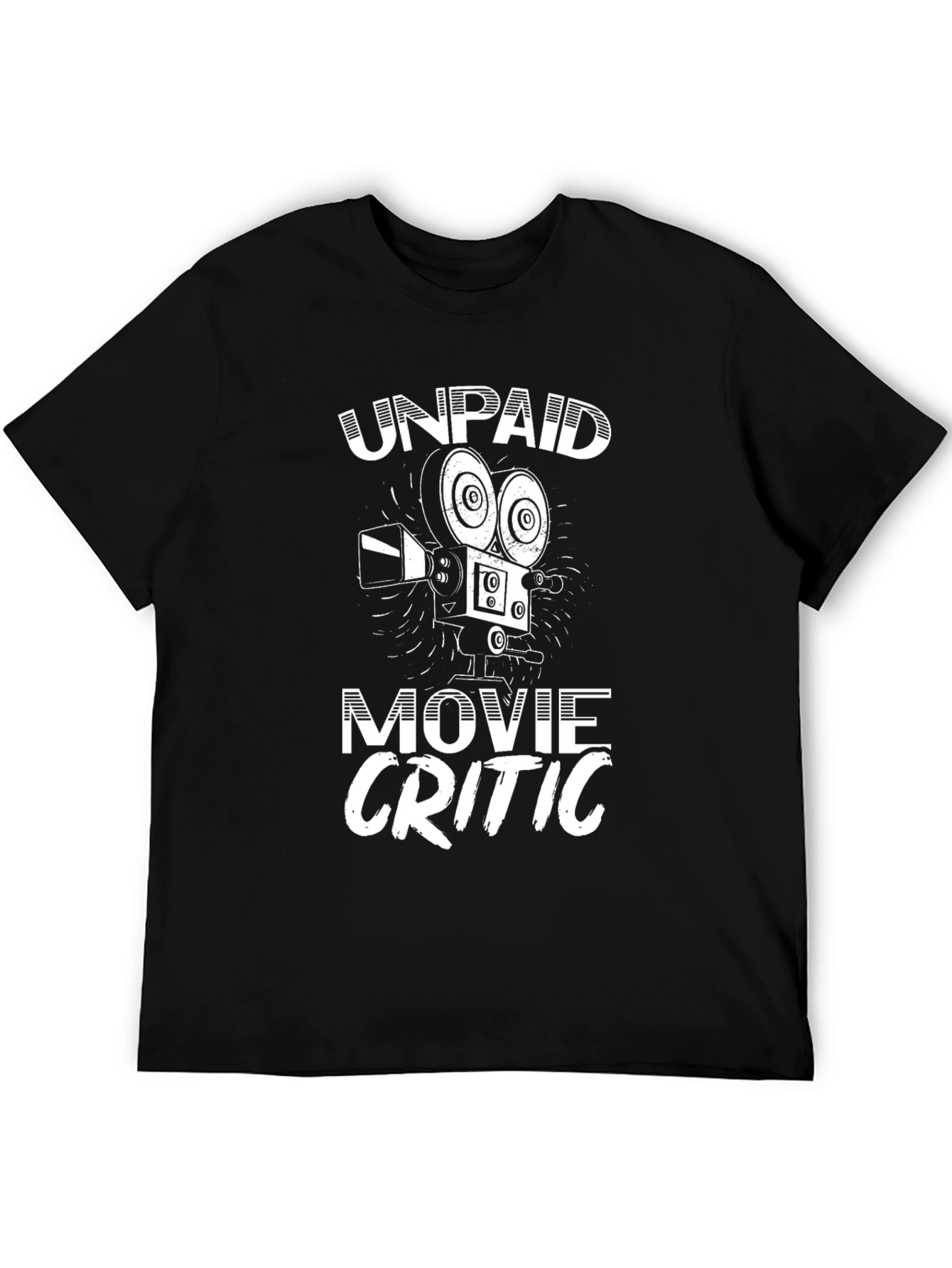 Unpaid Movie Critic Graphic Tee - Black Cotton Shirt - 5