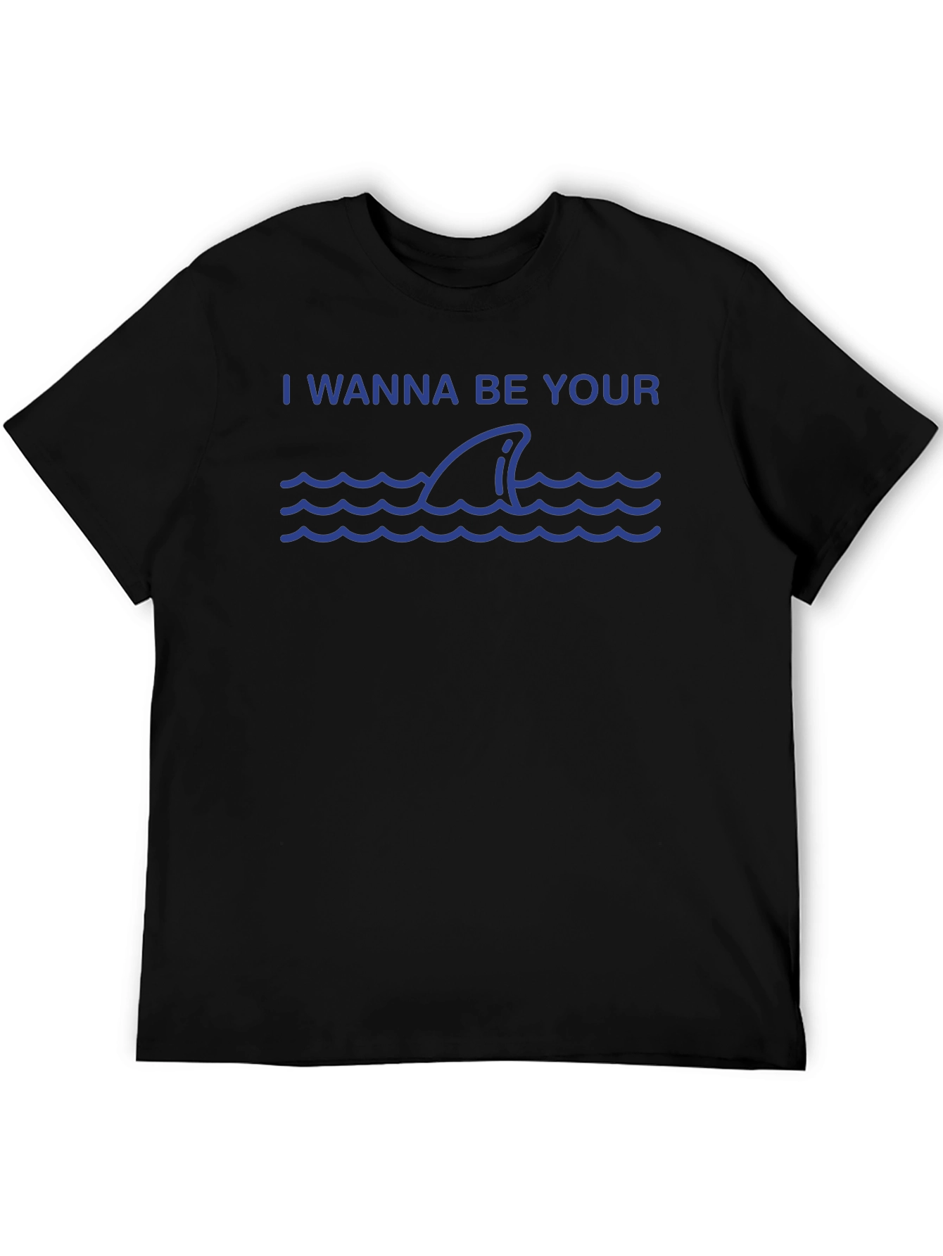 Black I Wanna Be Your Shark T-Shirt - Funny Ocean Tee view 5