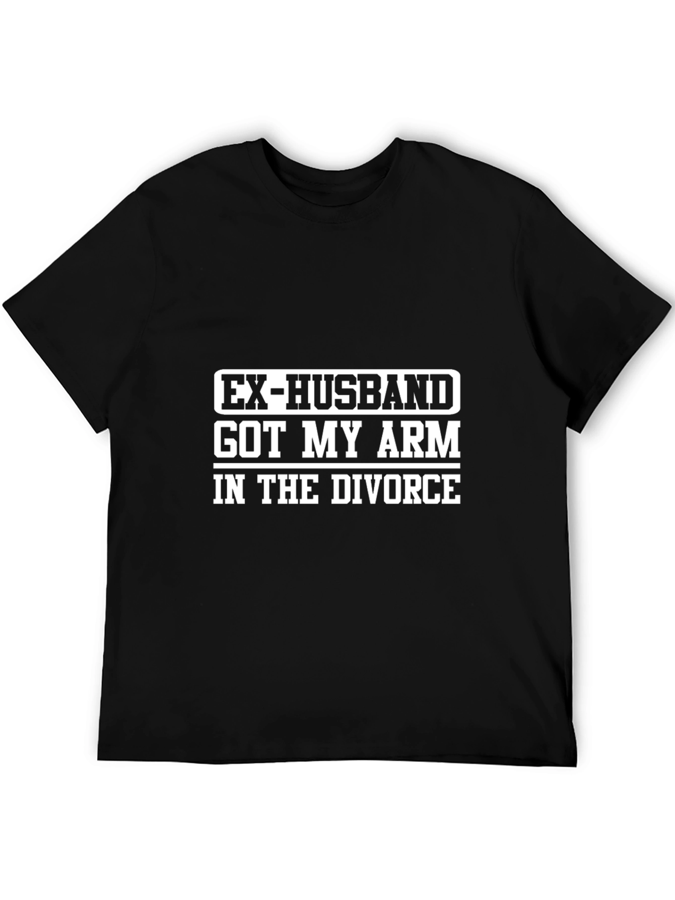 Black Humorous Ex-Husband Divorce T-Shirt view 5