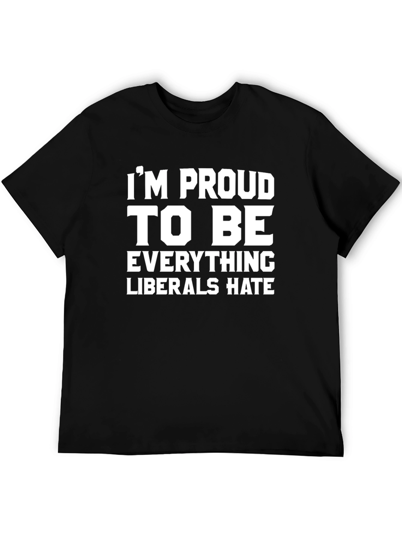 Black Proud To Be Everything Liberals Hate T-Shirt view 5