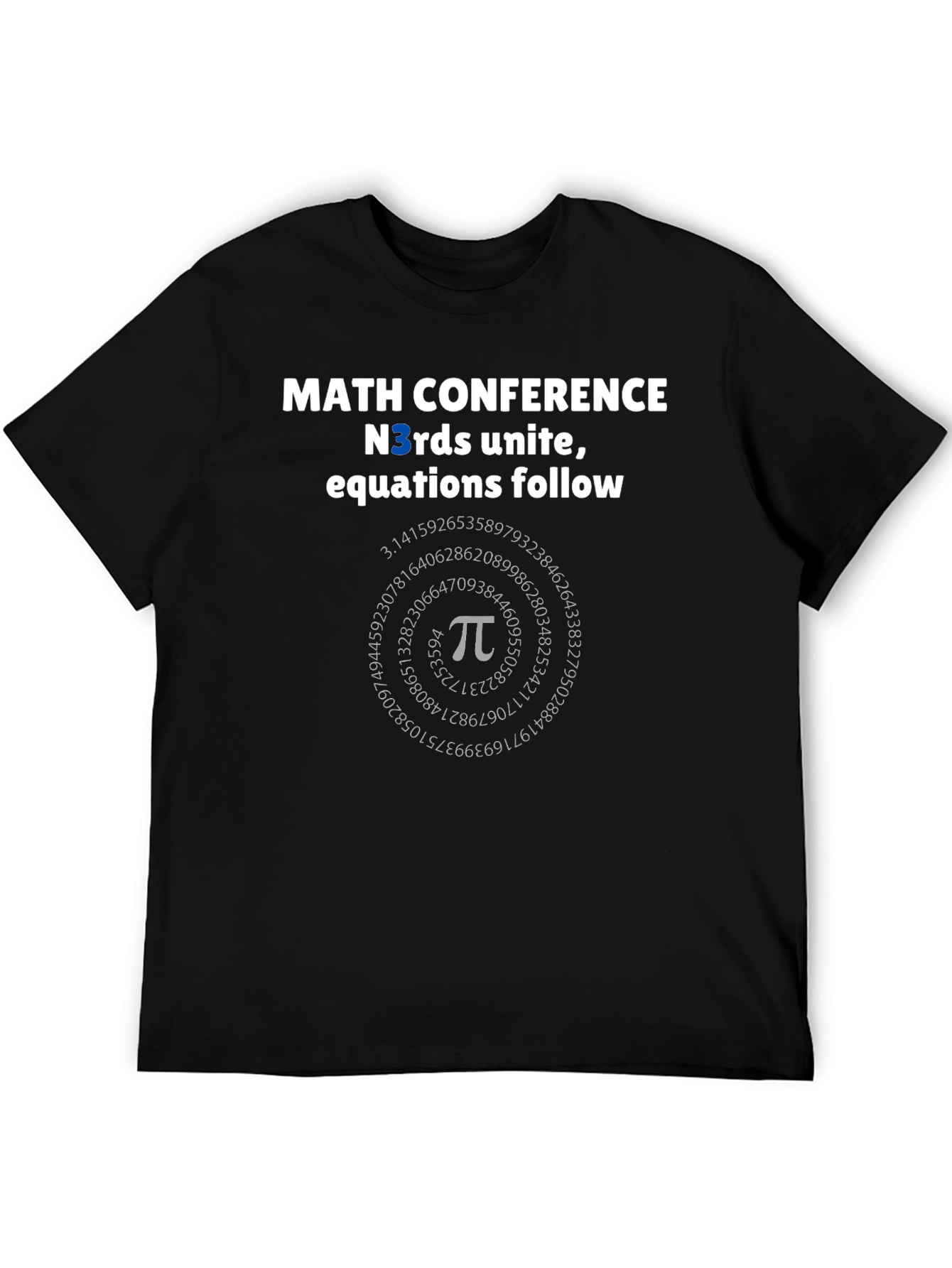 Black Math Conference T-Shirt - Nerds Unite Equations Follow view 5