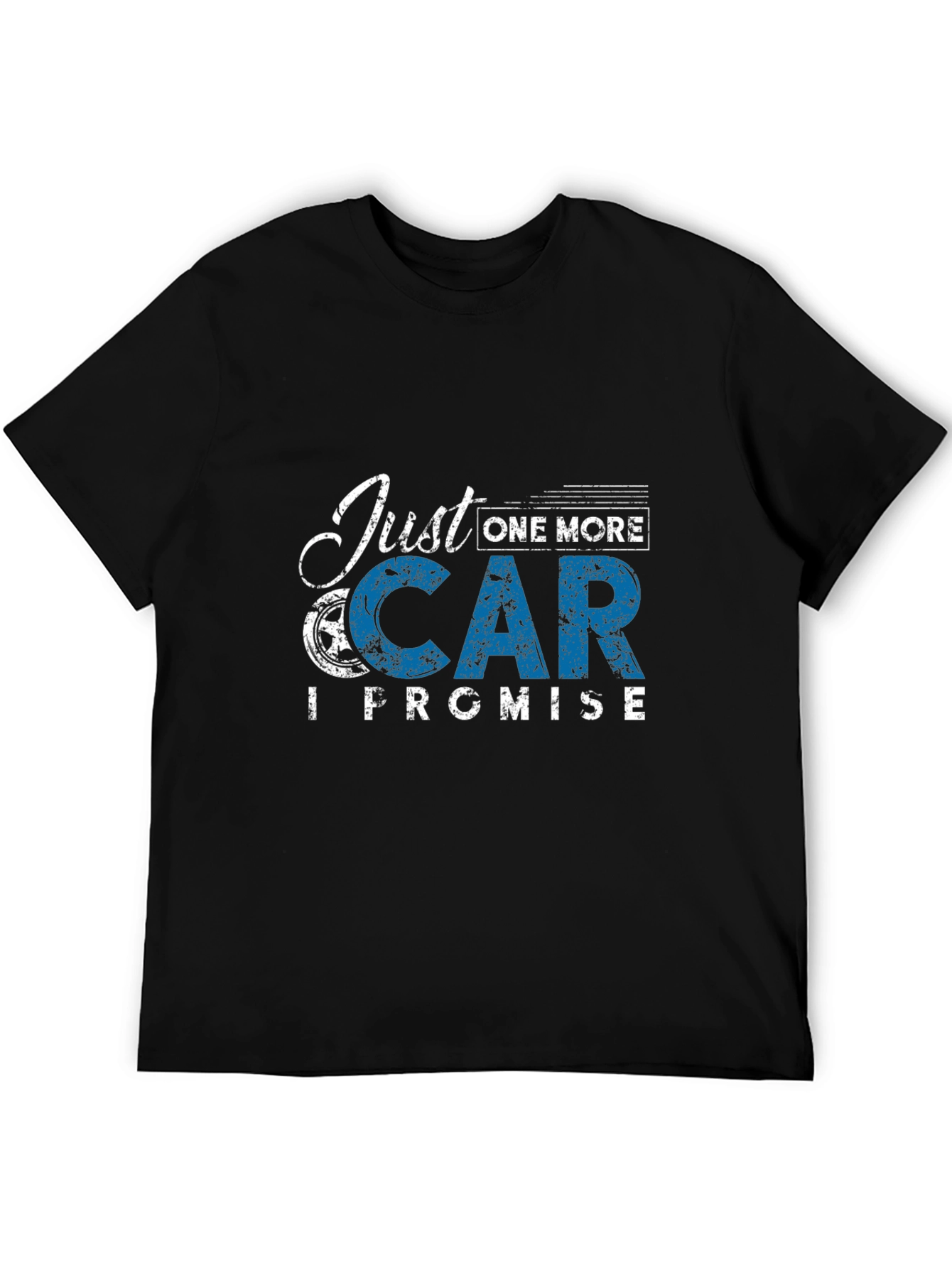 Black Just One More Car T-Shirt view 5