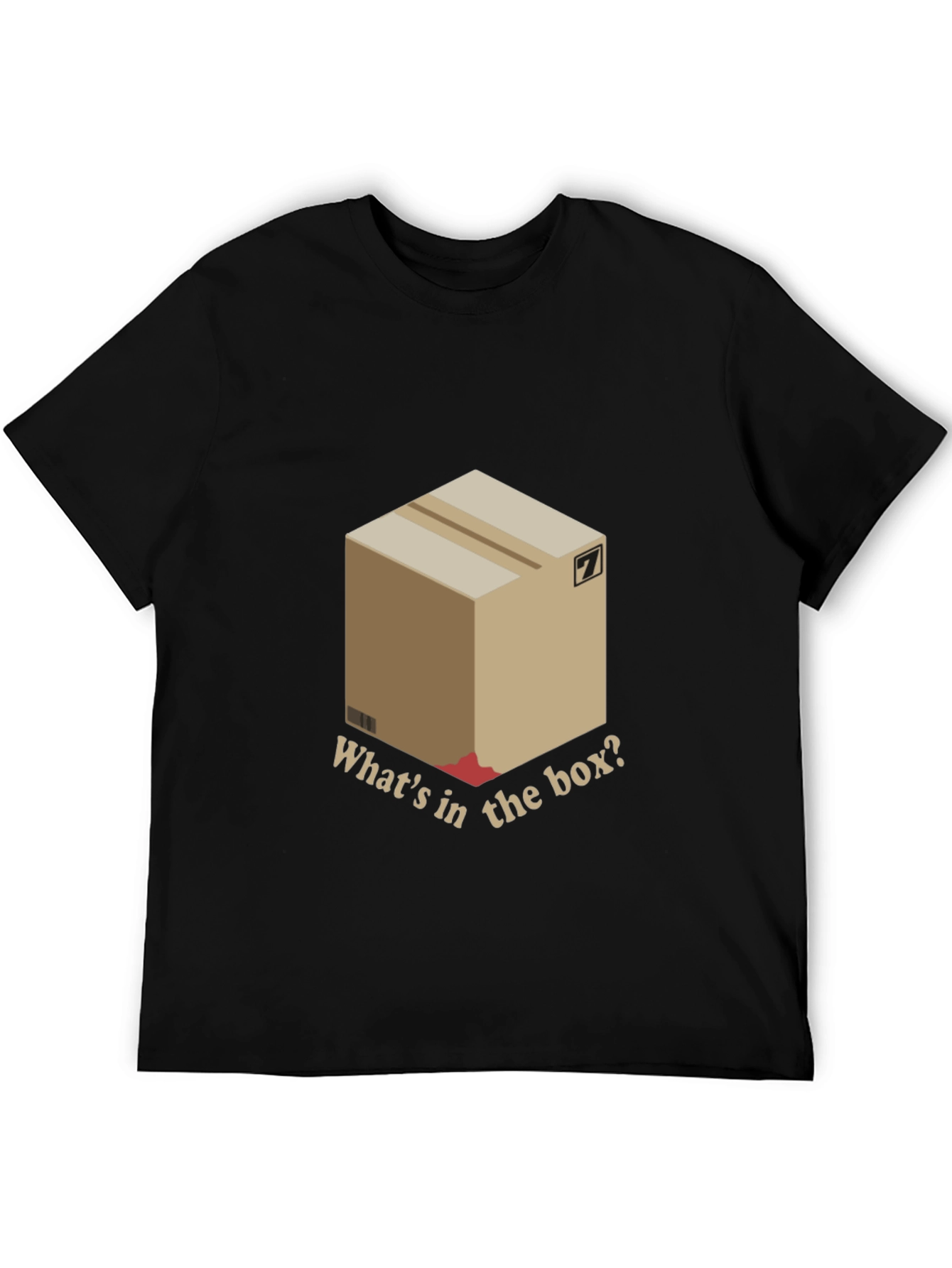 Black Mystery Box Tee - "What's in the Box?" T-Shirt view 5