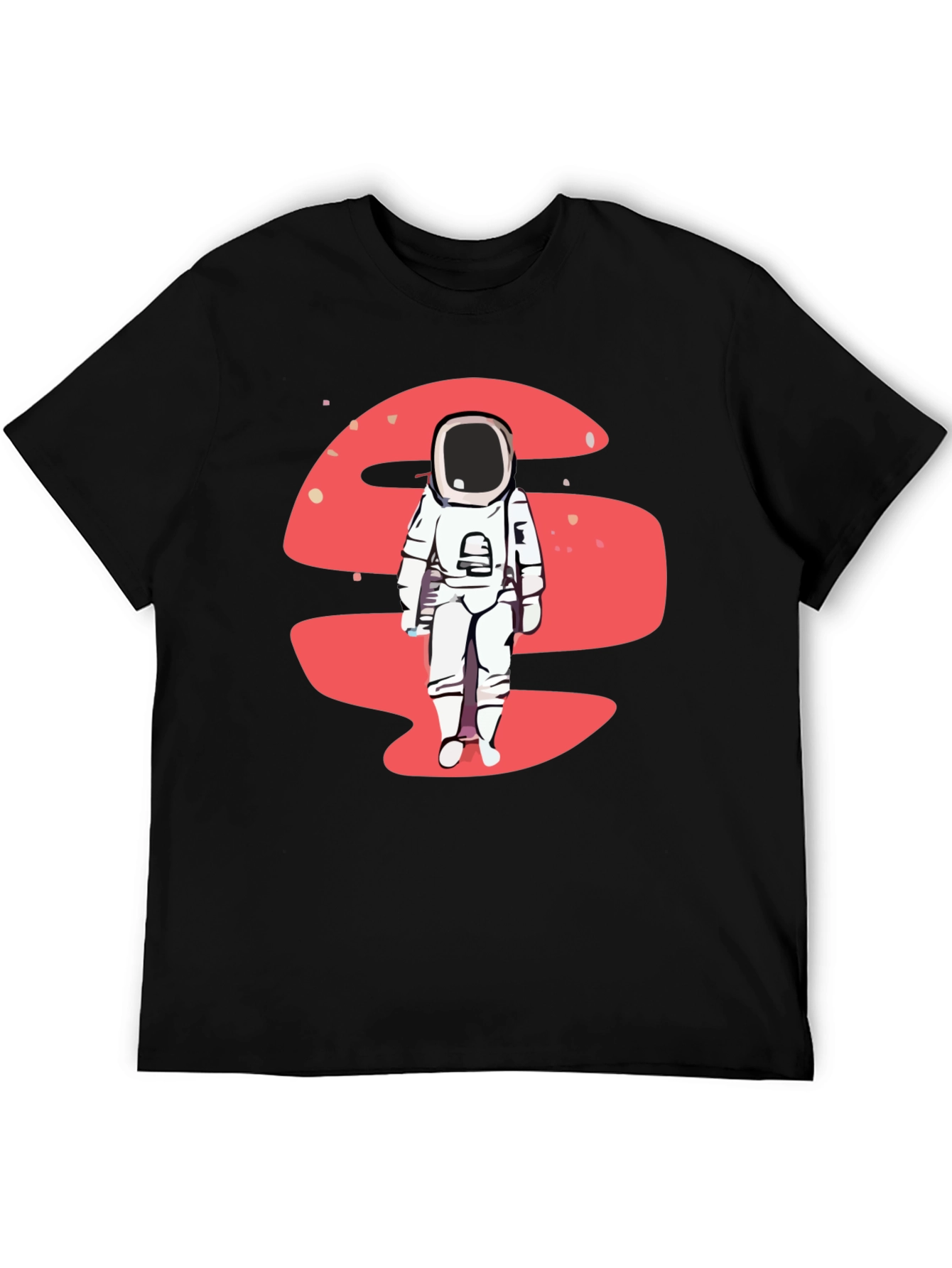 Black Astronaut Graphic Tee - Black Crew Neck view 5