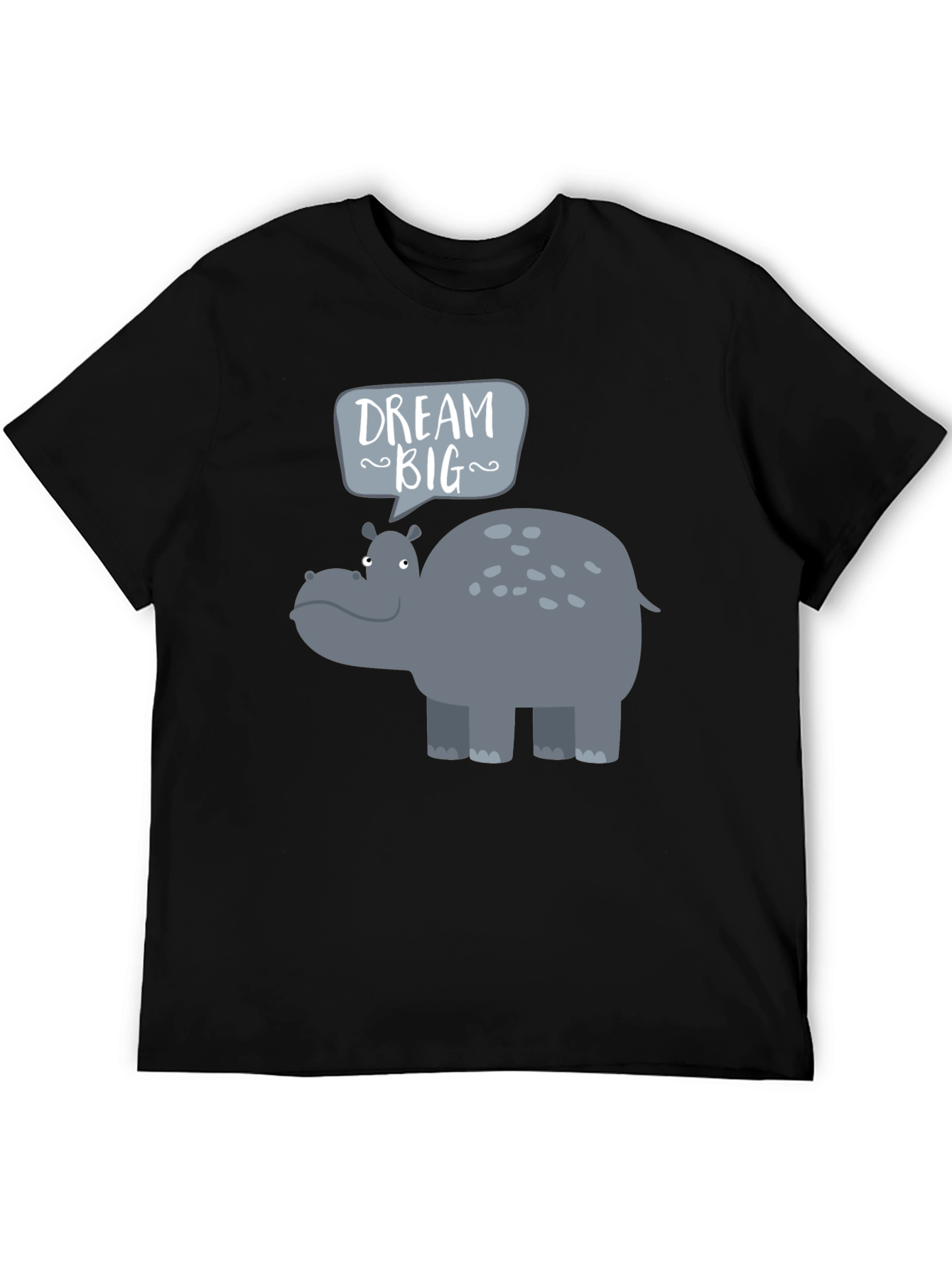 Black Dream Big Hippo Graphic Tee view 5