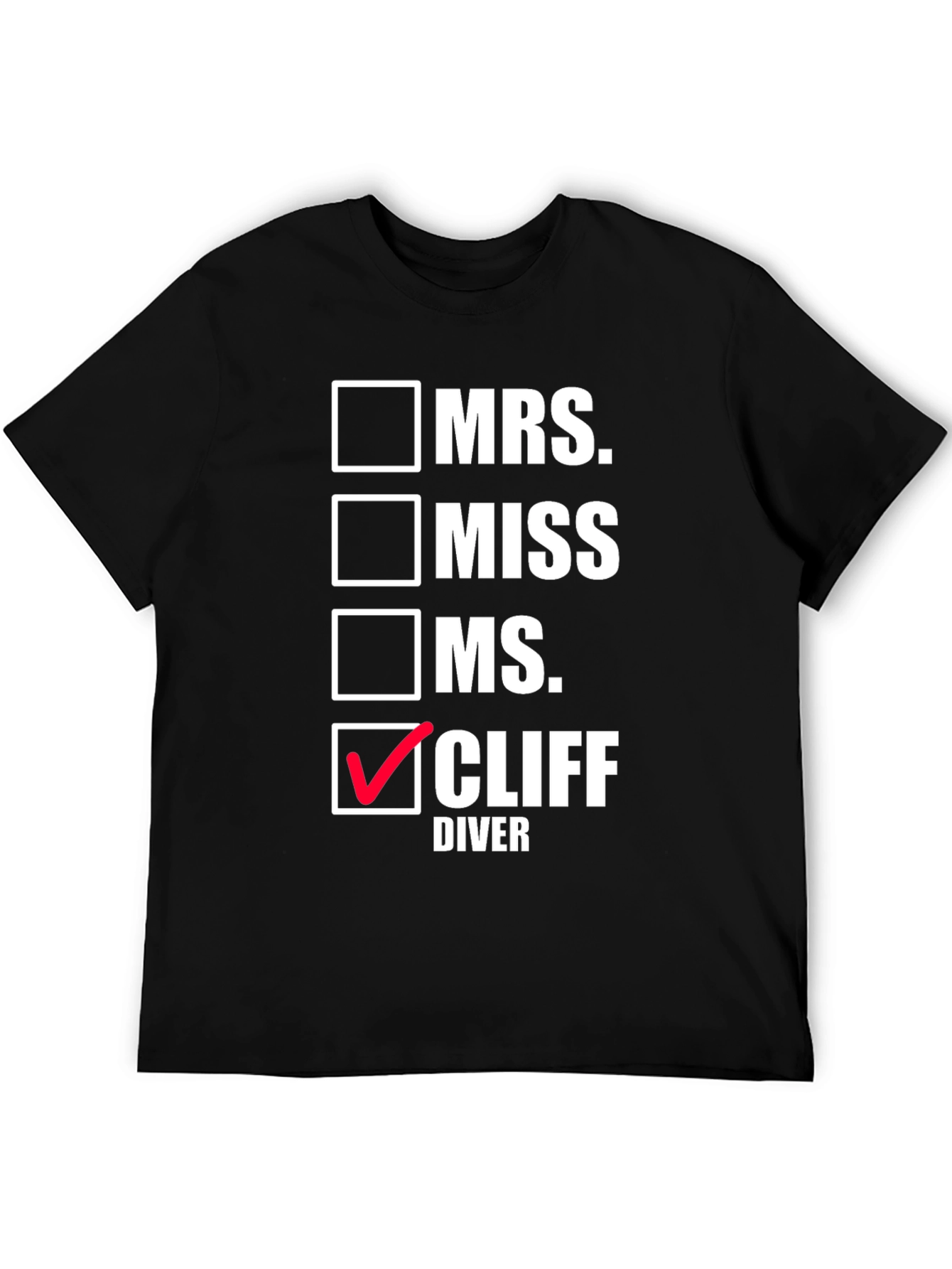 Black Cliff Diver T-Shirt Novelty Graphic Tee view 5