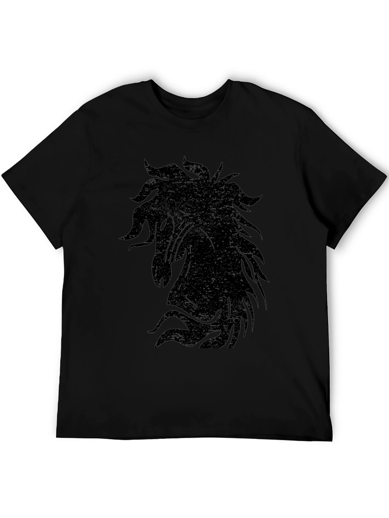 Black Black Horse Graphic Tee - Unisex Soft Cotton view 5
