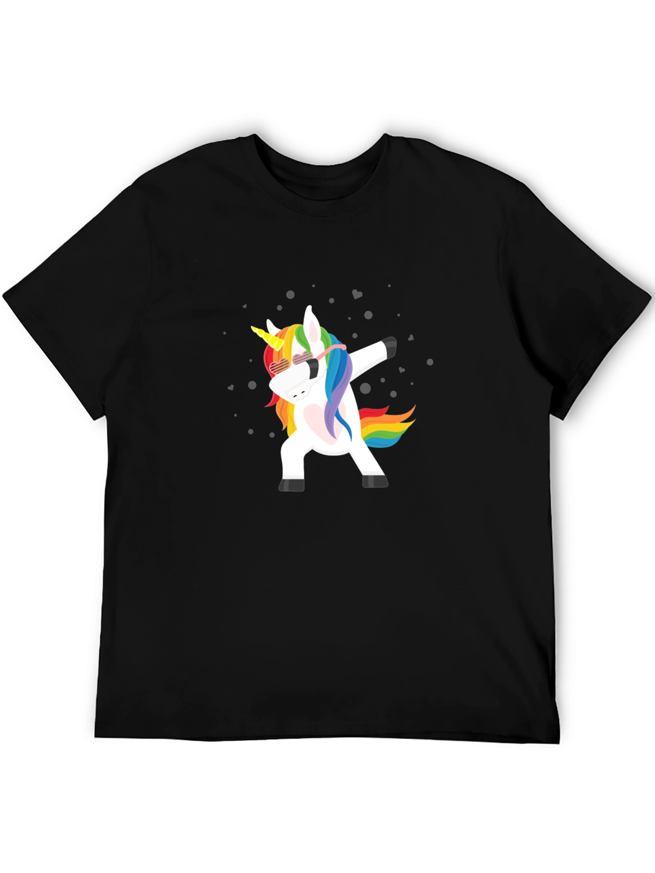 Black Unicorn Dabbing T-Shirt view 5