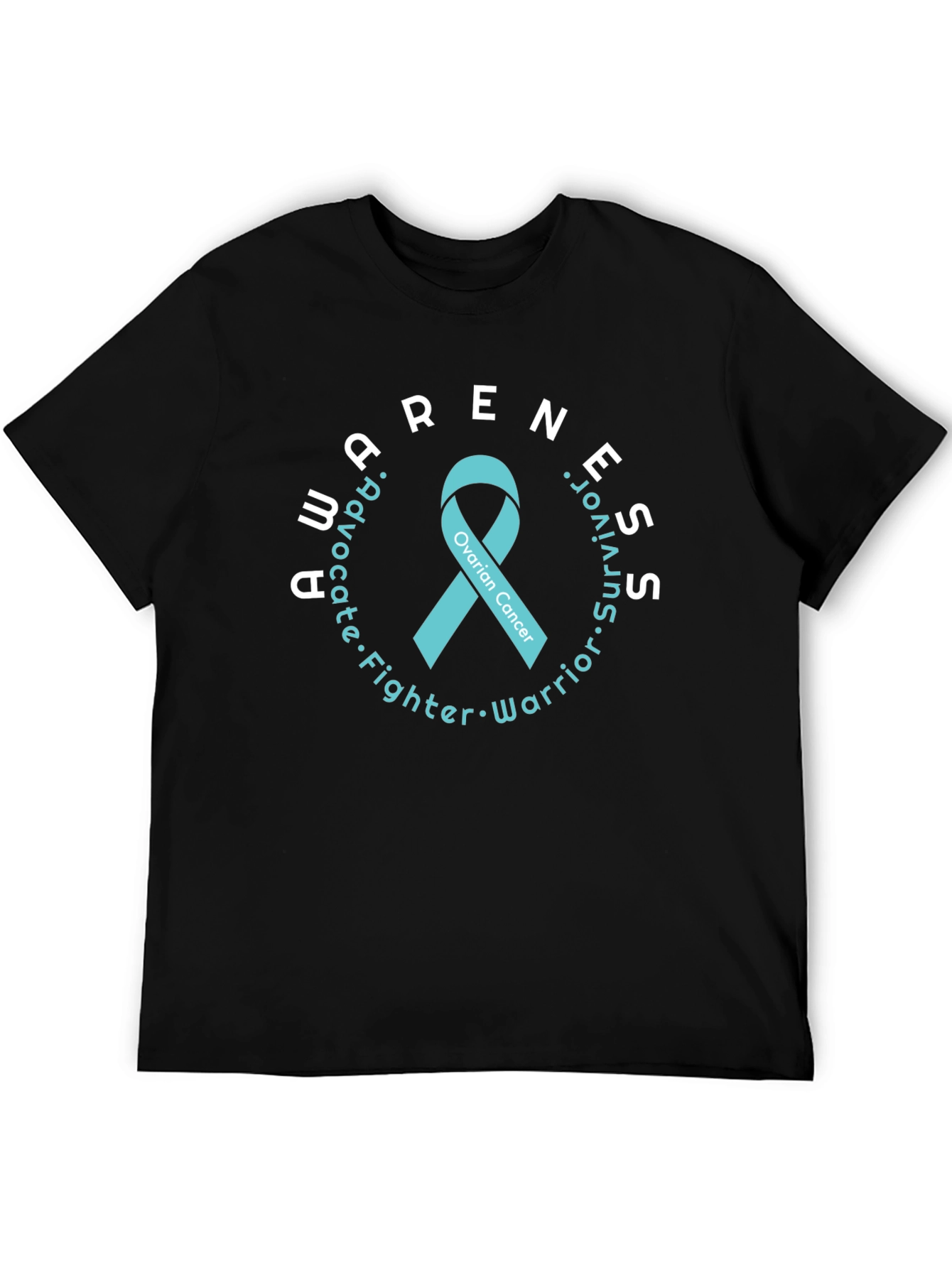 Ovarian Cancer Awareness T-Shirt - Advocate, Fighter, Survivor - 5