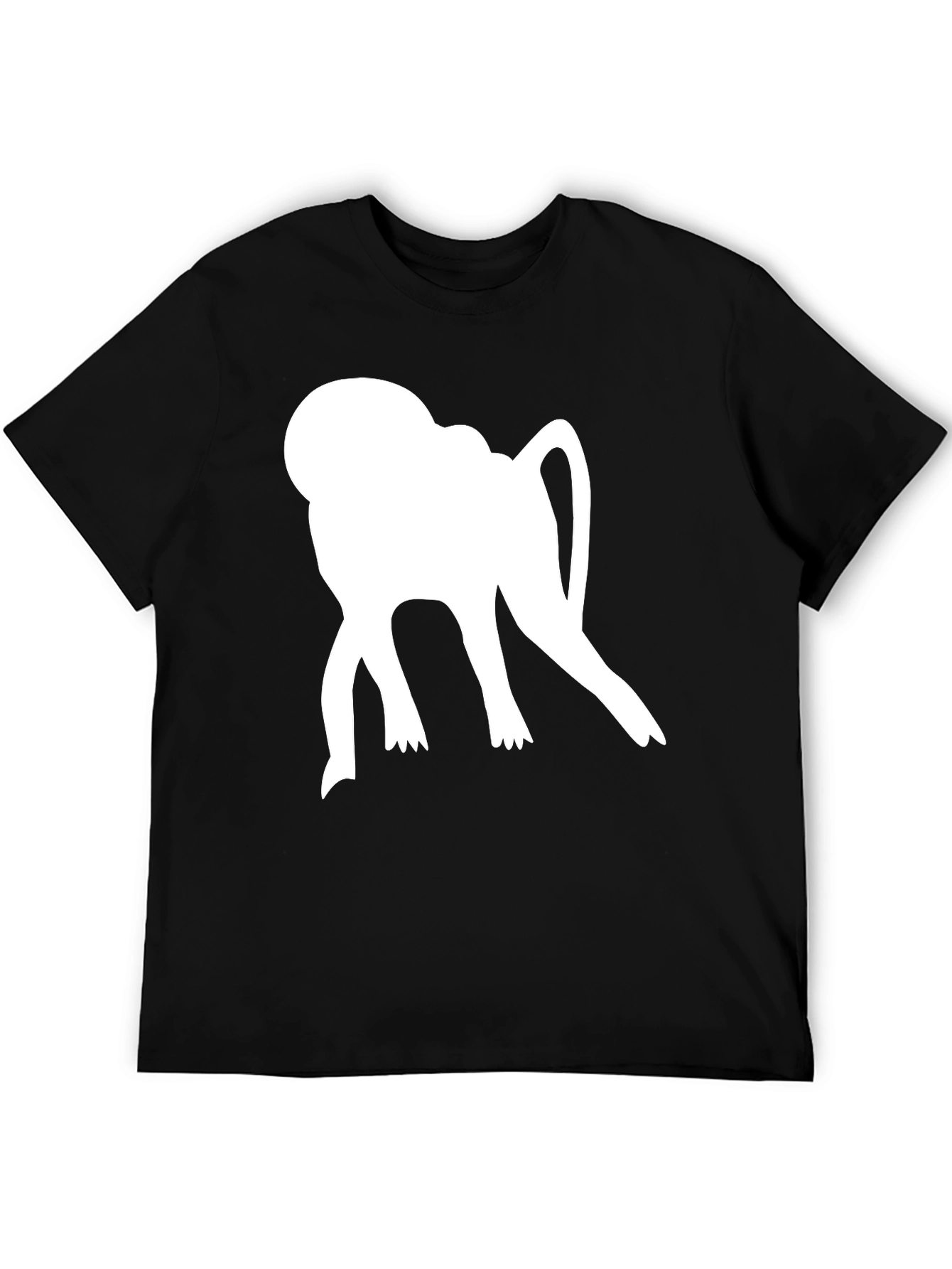 Black Monkey Silhouette Graphic Tee - Casual Style view 5