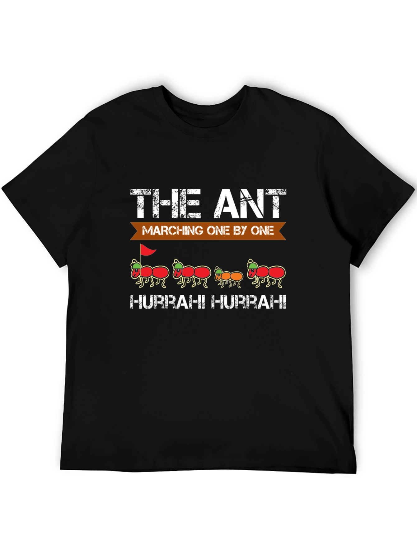 Black Ant Marching One By One Graphic T-Shirt view 5