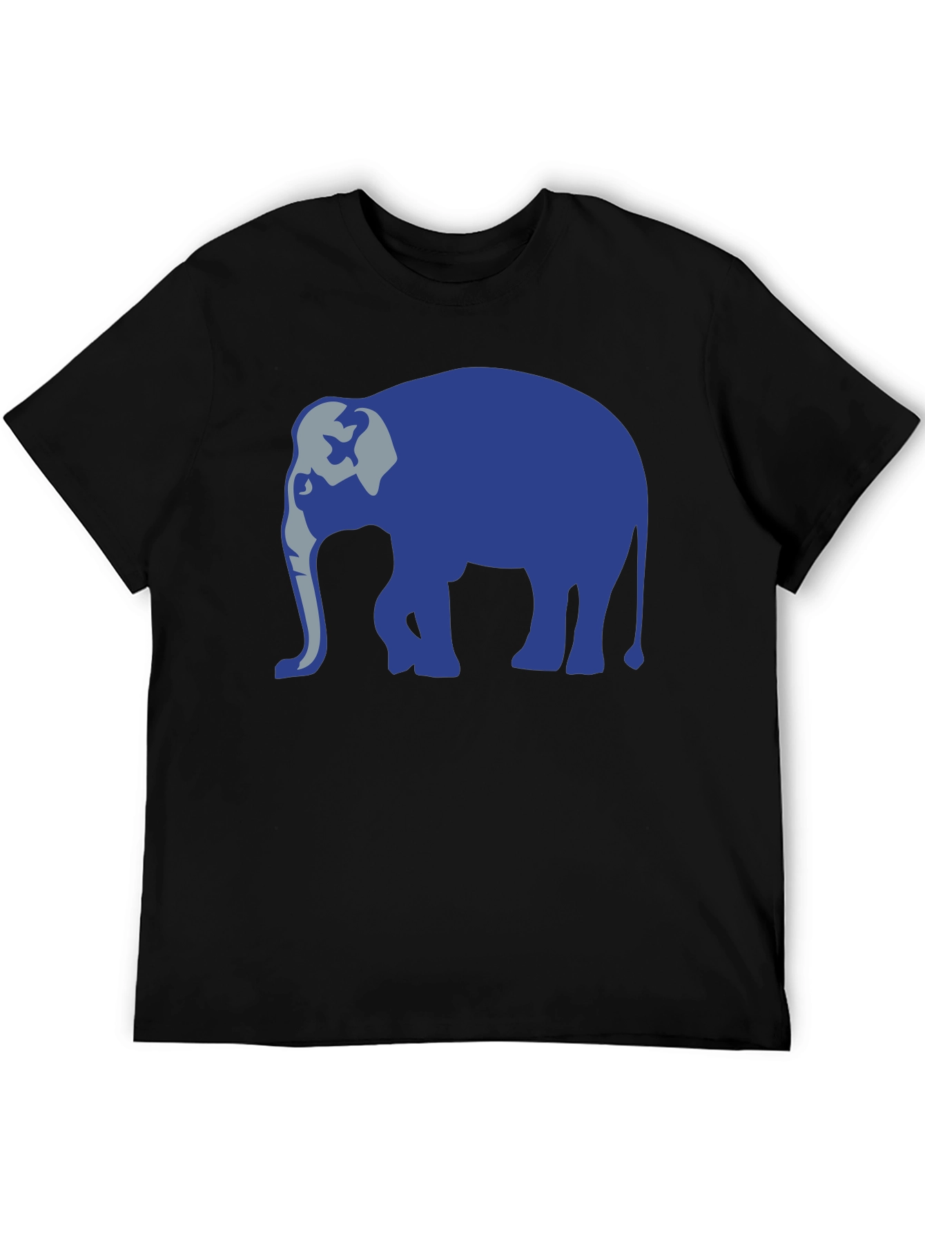 Black Elephant Graphic Tee - Cool Animal Design view 5