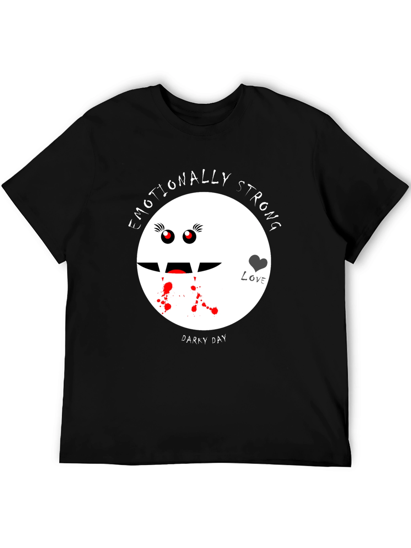 Black Emotionally Strong Darky Day Vampire T-Shirt view 5