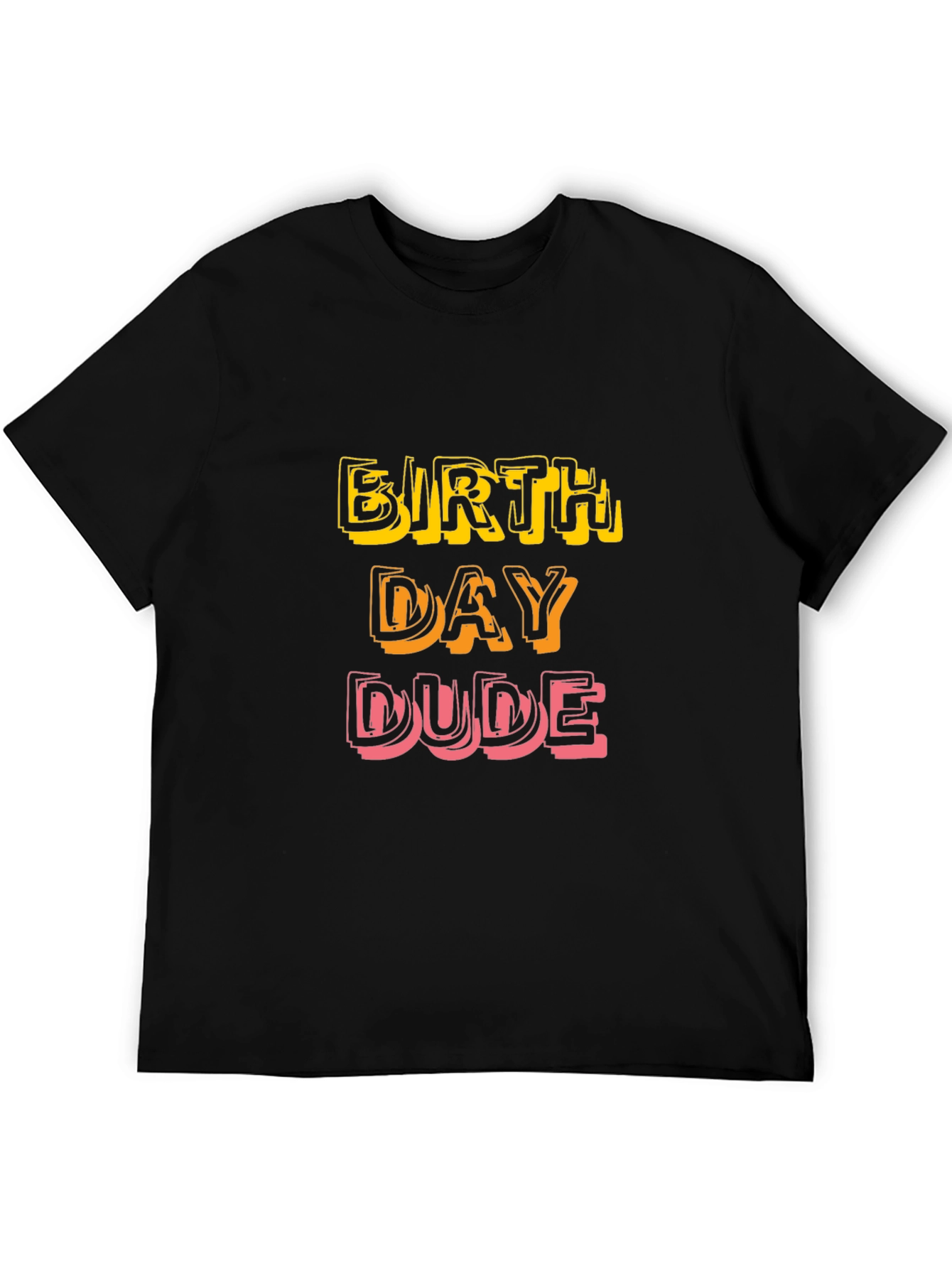 Black Birthday Dude T-Shirt - Fun Celebration Tee view 5