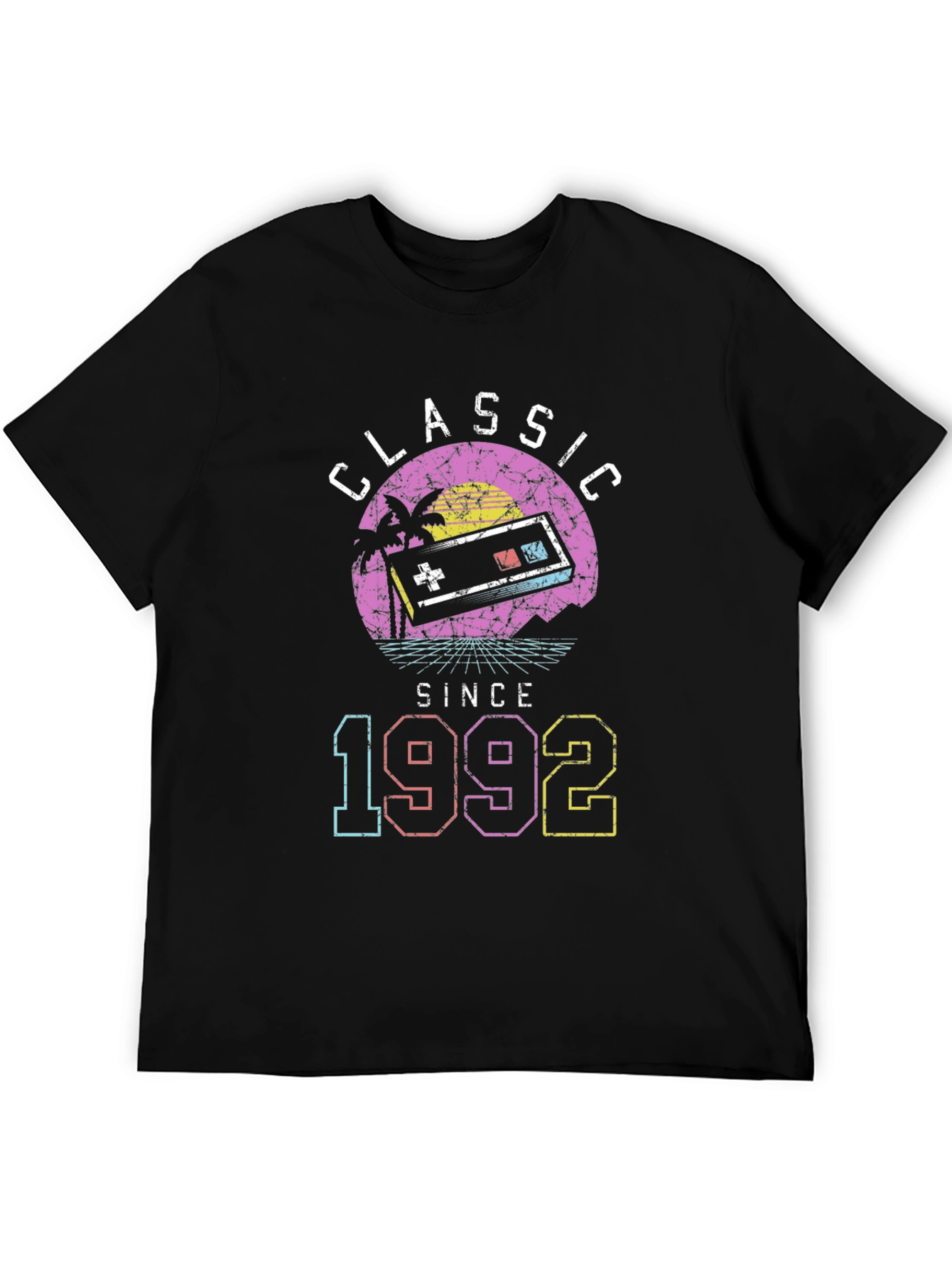 Black Classic Since 1992 Gaming Retro T-Shirt view 5