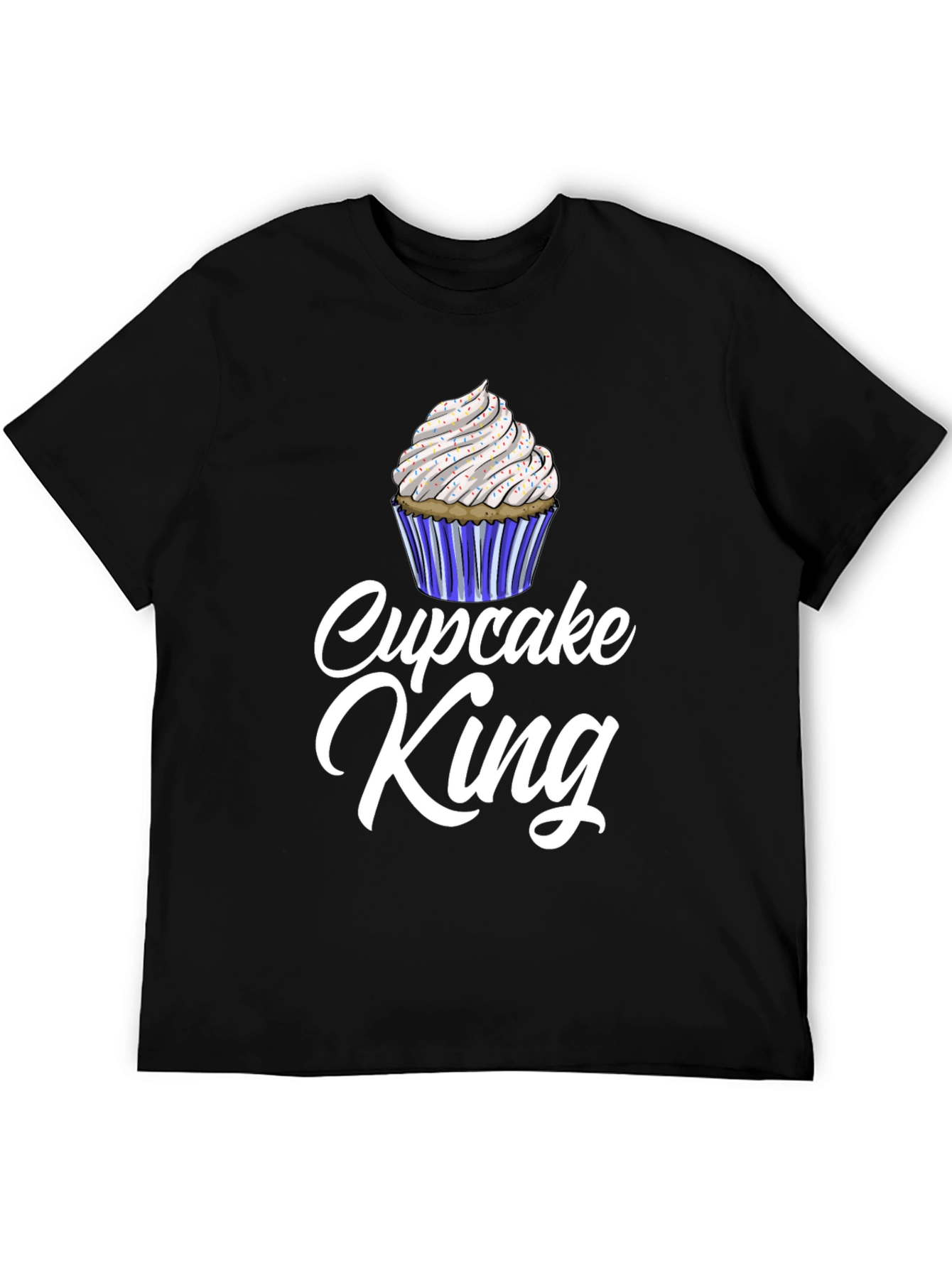 Black Cupcake King Graphic T-Shirt view 5