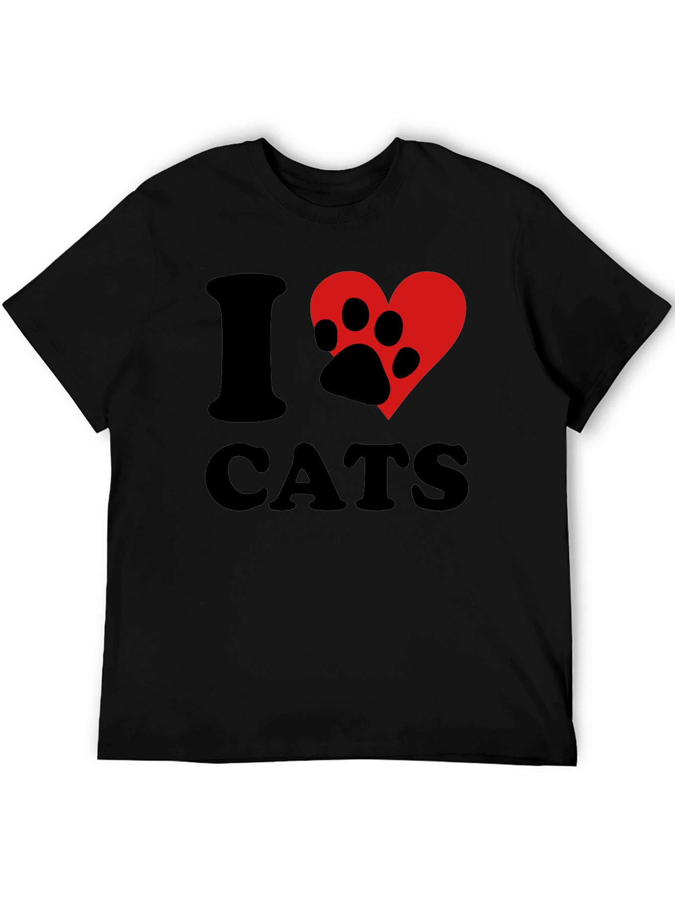 I Heart Cats T-Shirt - Black Cat Lover Tee - 5